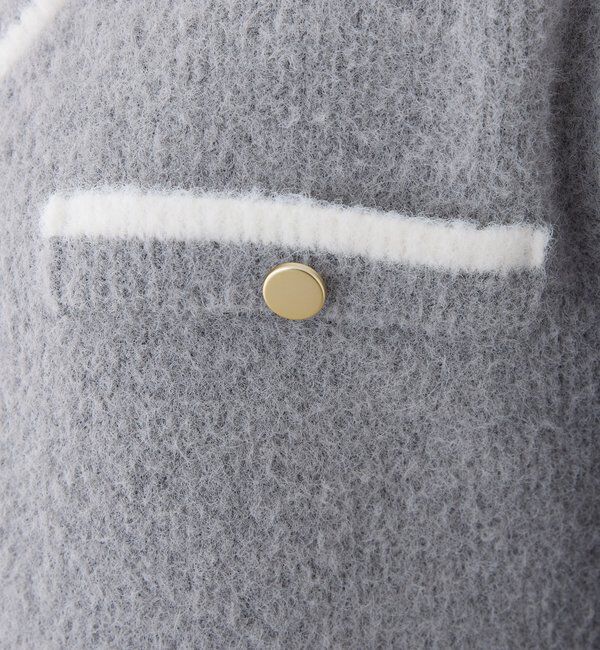  「襟付き配色ニットミニワンピース」|ワンピース|