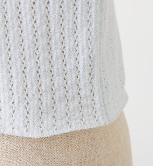  「キラキラボタンアイレットカーデ」|ニット・セーター|
