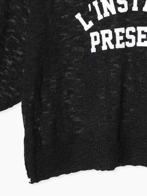 Lugnoncure「フロッキープリントスラブロゴニット」|ニット・セーター|