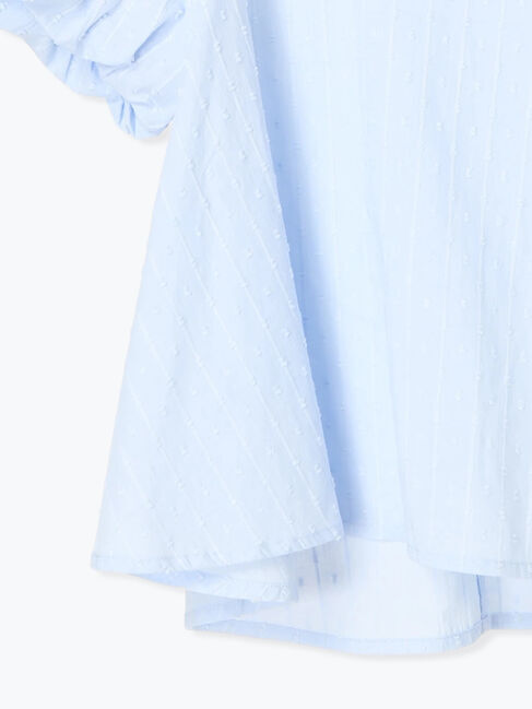 Te chichi TERRASSE「ストライプドットジャカードパフ袖ブラウス」|シャツ・ブラウス|