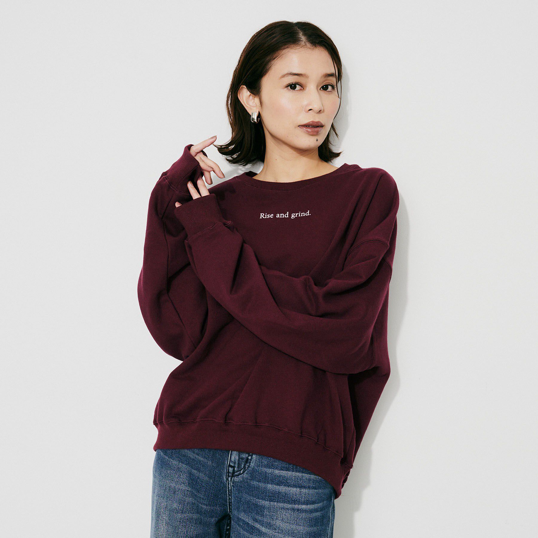 UNTITLED「【CHIGNON】別注ロゴスウェット」|パーカー|ボルドー(064)