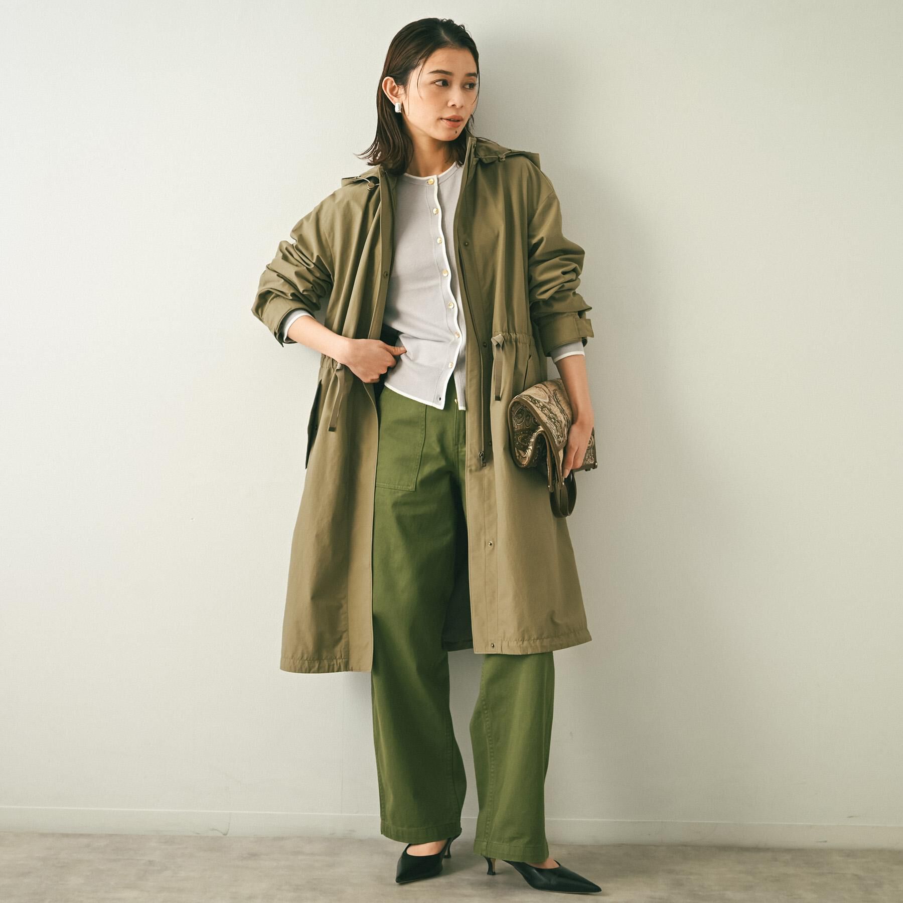 UNTITLED「【コットン100/洗える】サテンベイカーパンツ」|その他|