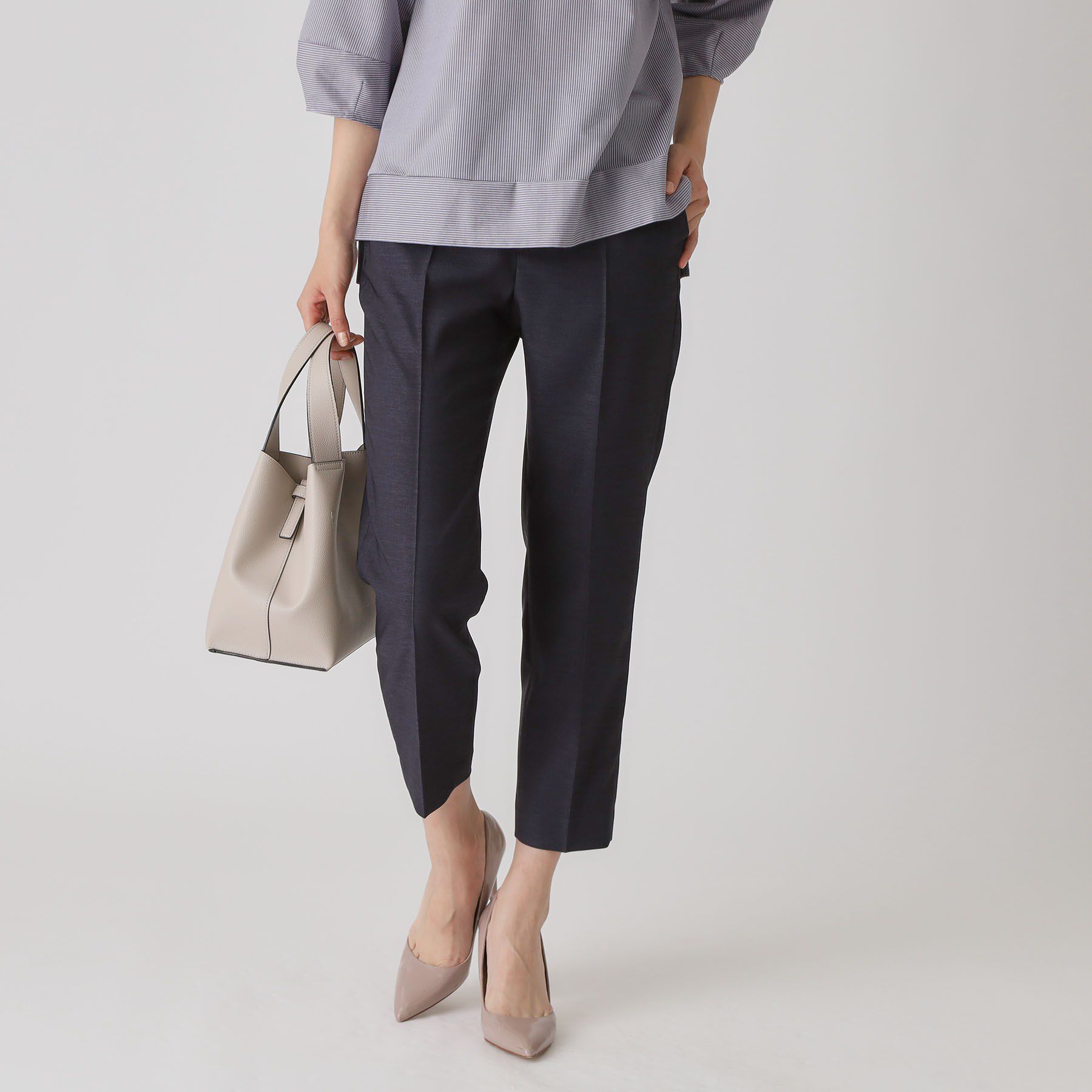 COUP DE CHANCE「【手洗い可／日本製】スリムテーパードパンツ」|その他|ネイビー(094)