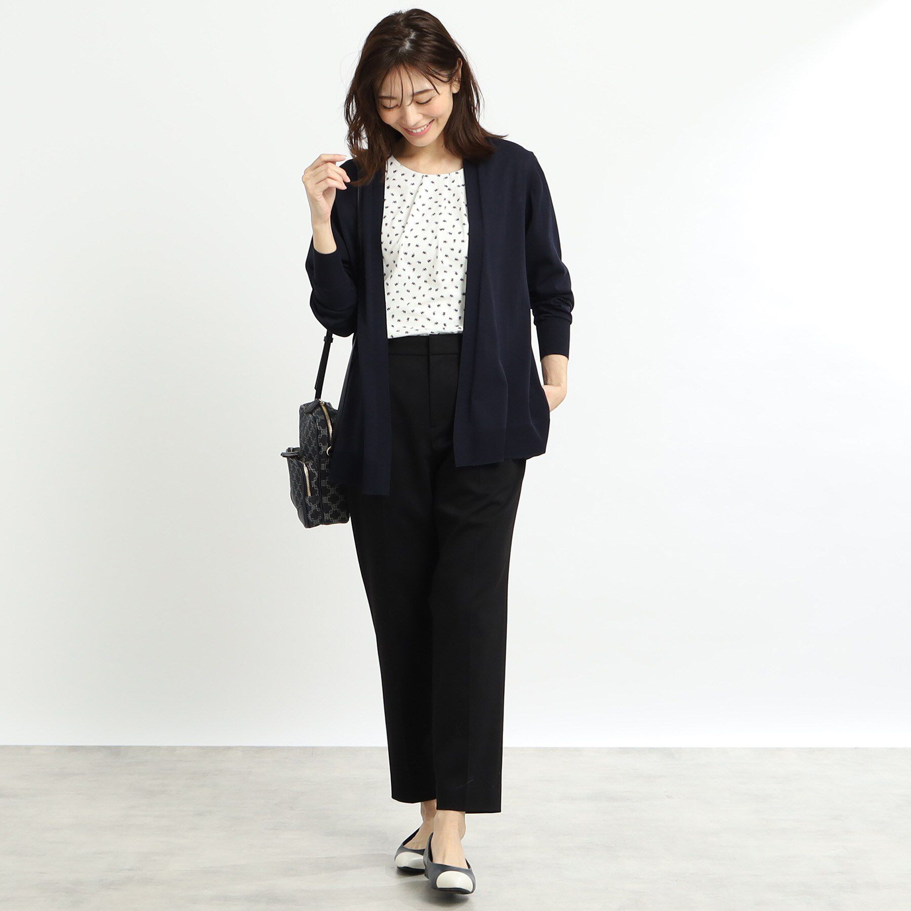 Reflect「【夏SALE／単品使いもできる】プリントブラウス着流しカーディガンニット」|カーディガン|