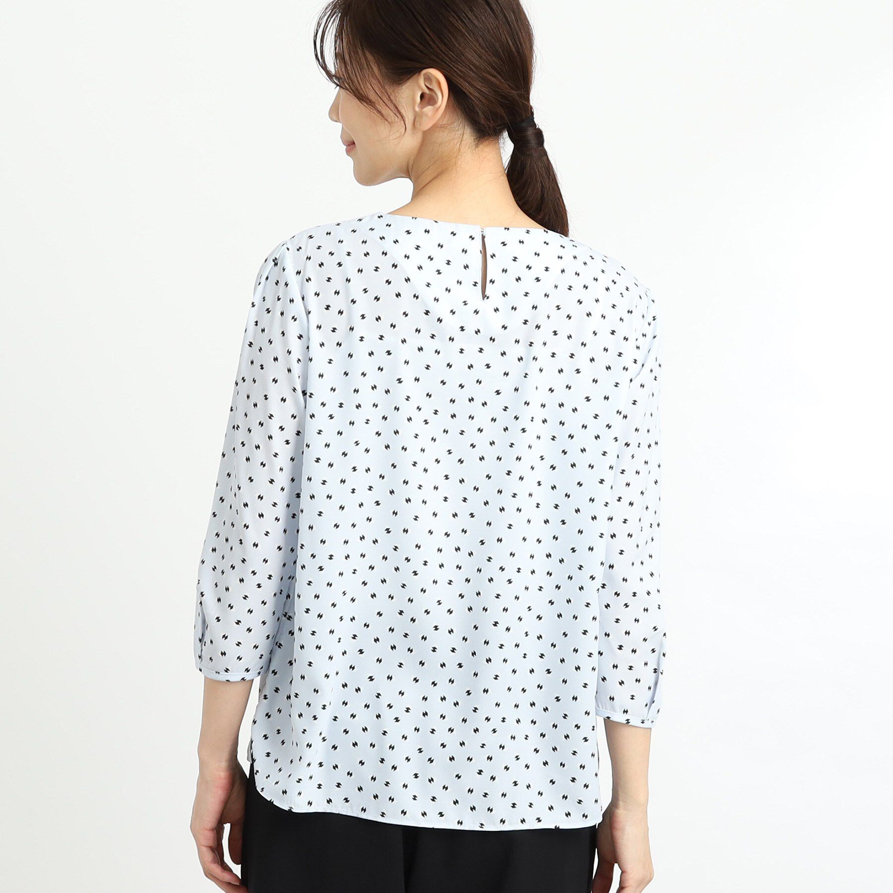 Reflect「【夏SALE／単品使いもできる】プリントブラウス着流しカーディガンニット」|カーディガン|