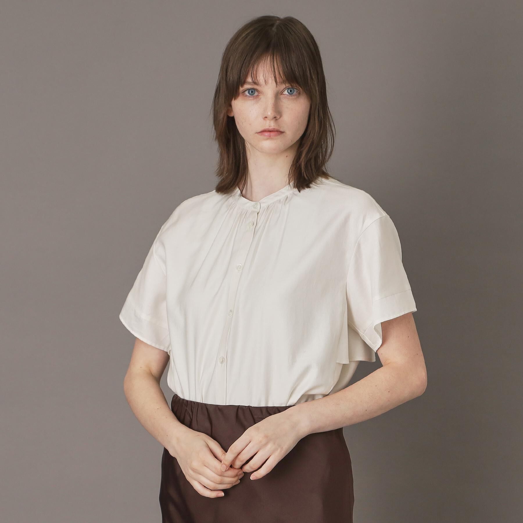 DRESSTERIOR「【洗える/コットン100％】バックフレアティアードブラウス」|シャツ・ブラウス|