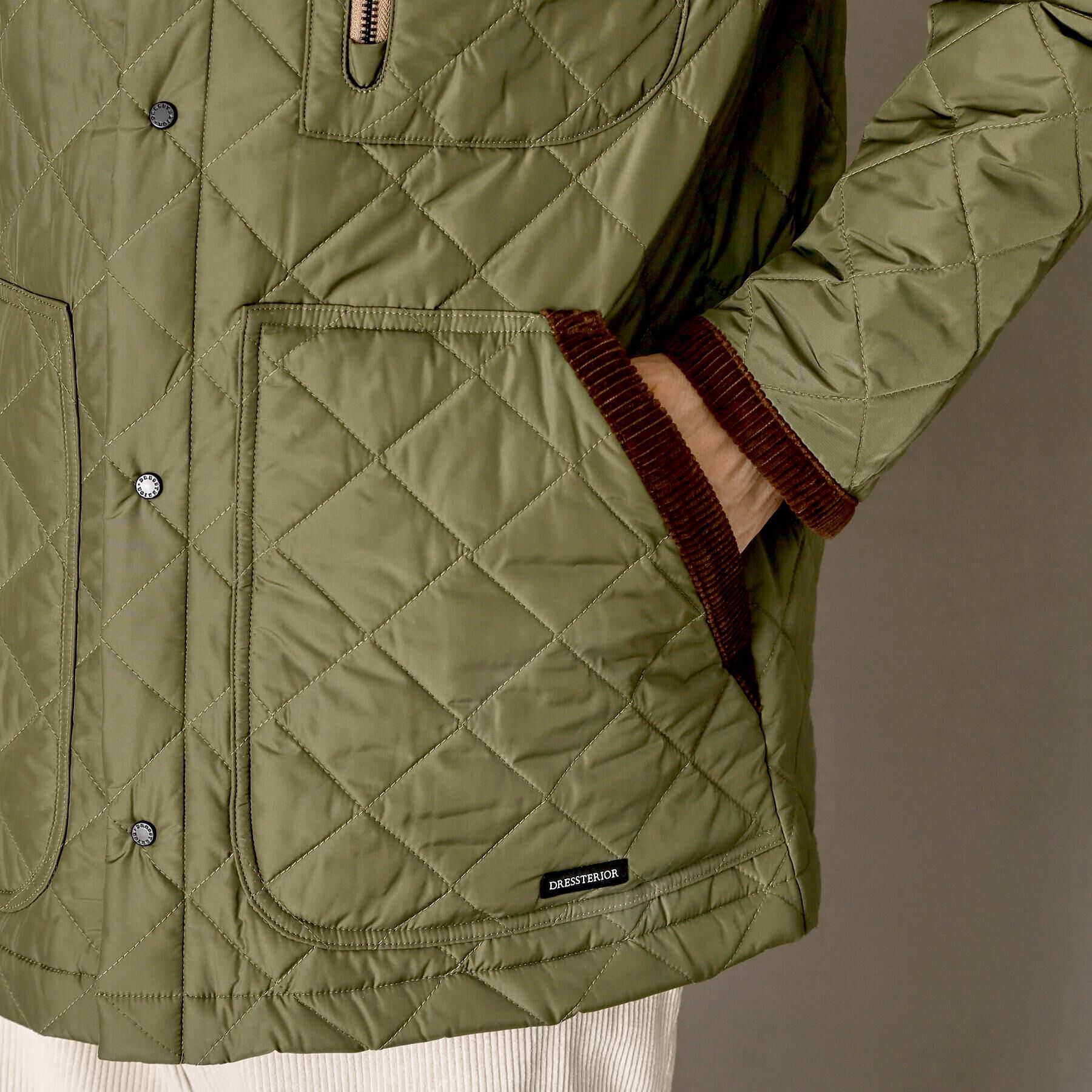 DRESSTERIOR「キルティング ハンティングジャケット」|ブルゾン・スタジャン|