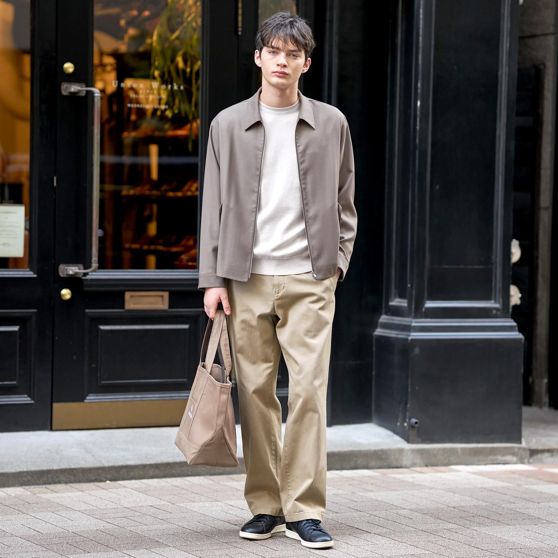 DRESSTERIOR「【家庭洗濯可】ウォッシャブル ウールハリントン ジャケット」|ブルゾン・スタジャン|