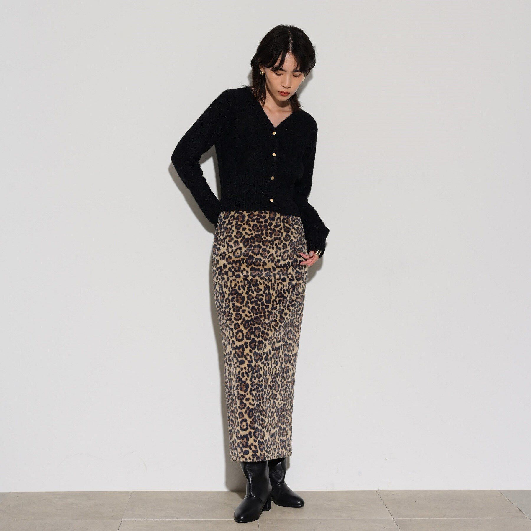 GALLEST「レオパードタイトスカート」|スカート|