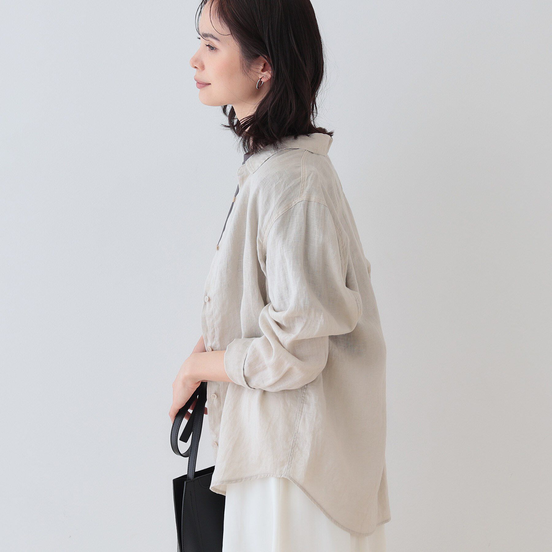 INDIVI「【毎年人気！／フレンチリネン】ベーシックシャツ」|シャツ・ブラウス|