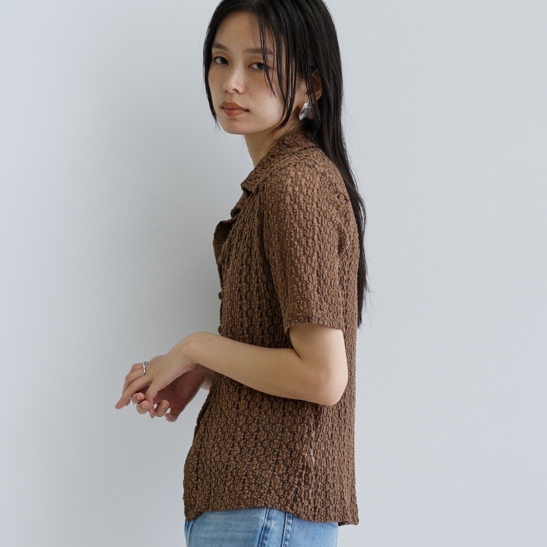 GALLEST「【一部店舗限定】カットレースポロ」|シャツ・ブラウス|