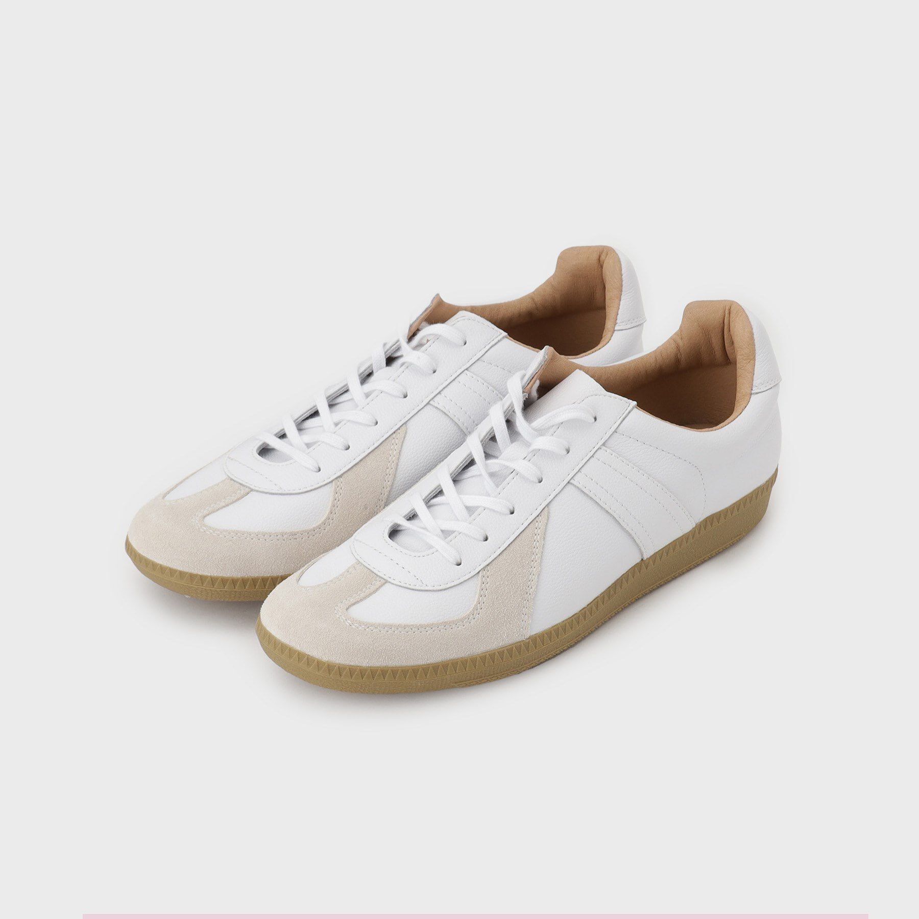 tk.TAKEO KIKUCHI「GERMAN TRAINER 別注レザースニーカー」|スニーカー|ホワイト(901)