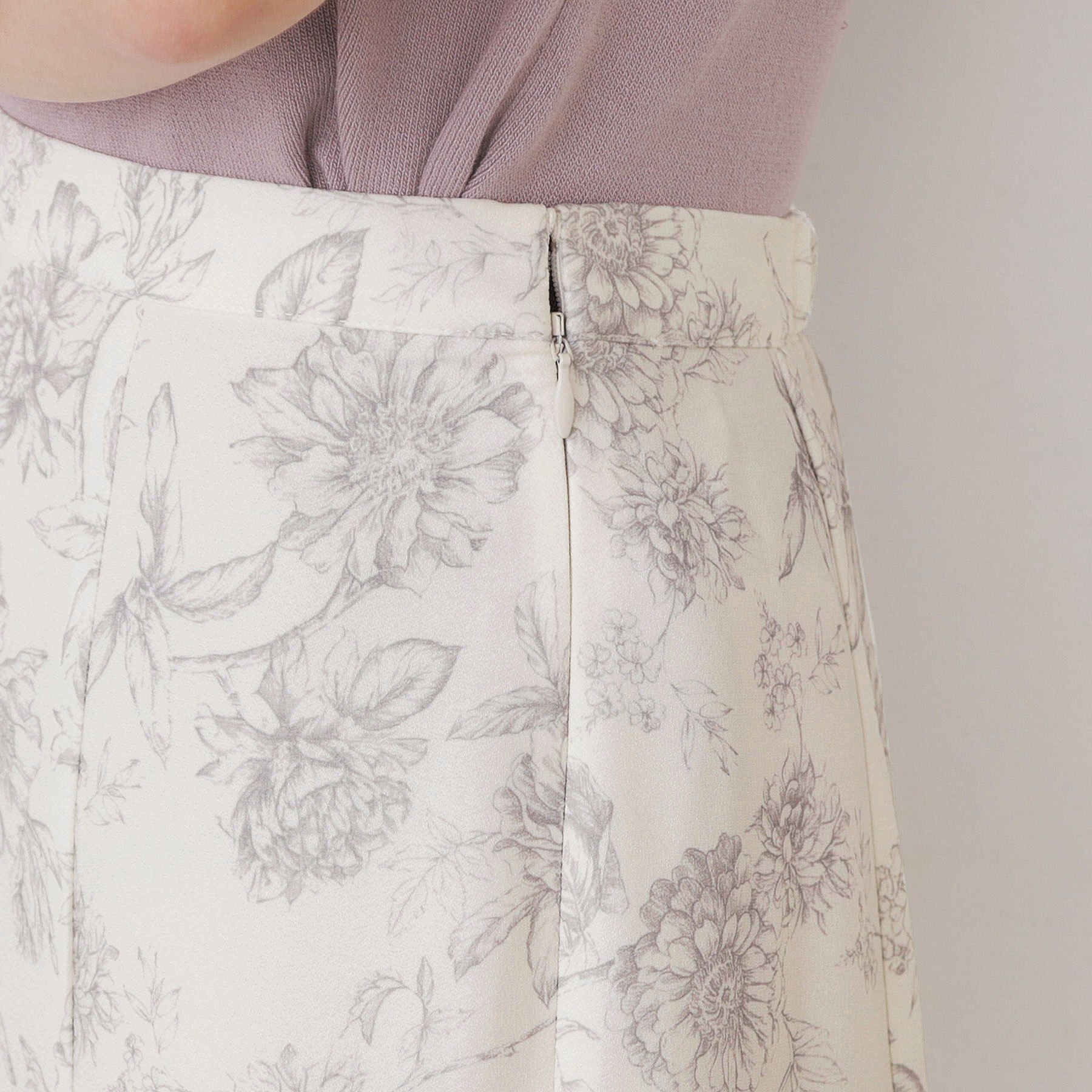 index「パネルフラワープリントフレアスカート【洗濯機洗い可/イージーアイロン】」|スカート|