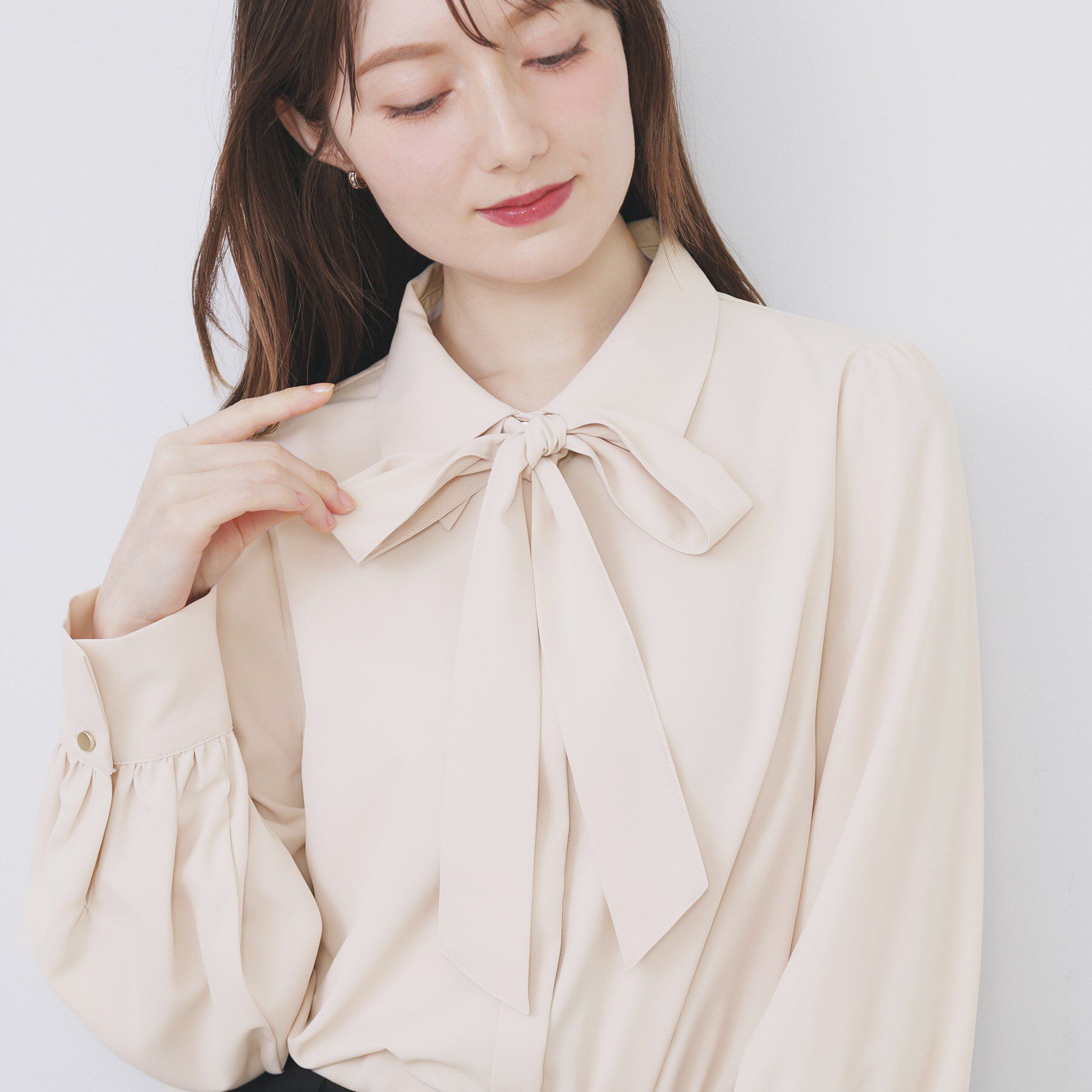 index「2枚衿ボウタイブラウス【洗濯機OK/防シワ/イージーアイロン】」|シャツ・ブラウス|