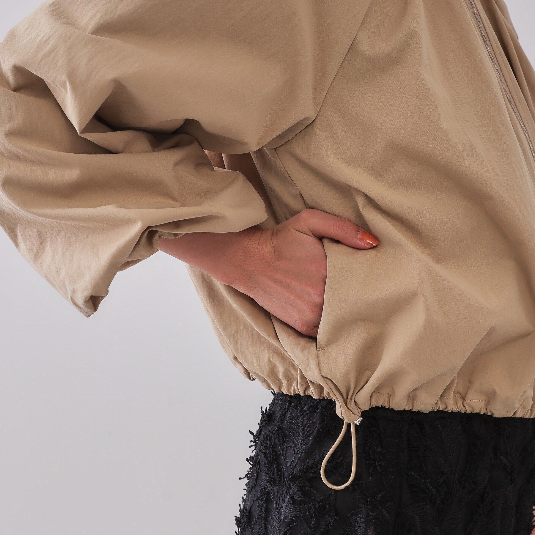 OPAQUE.CLIP「バルーンスリーブZIPブルゾン【洗濯洗い可】」|ブルゾン・スタジャン|