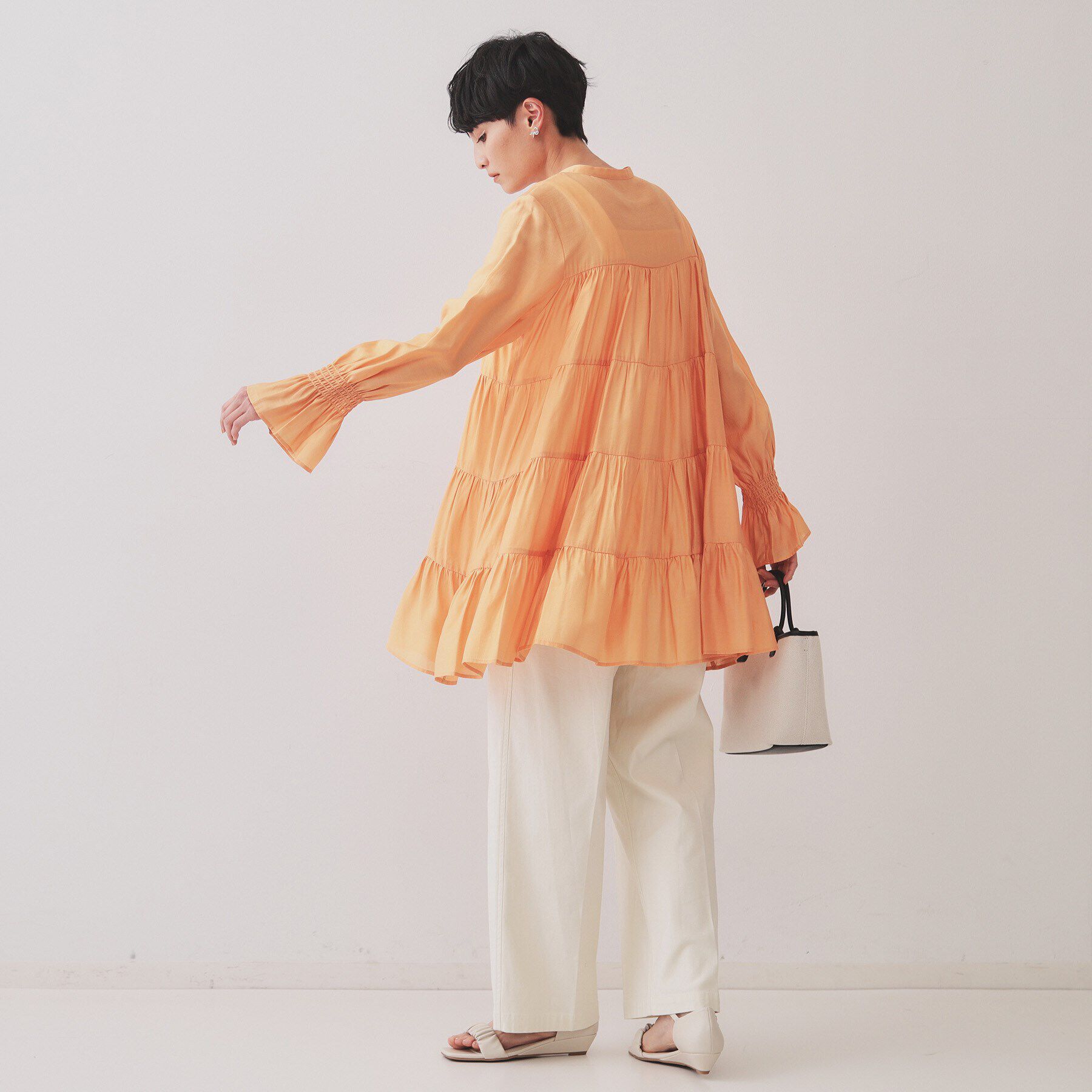 OPAQUE.CLIP「ティアードチュニックブラウス【洗濯機洗い可】」|チュニック|