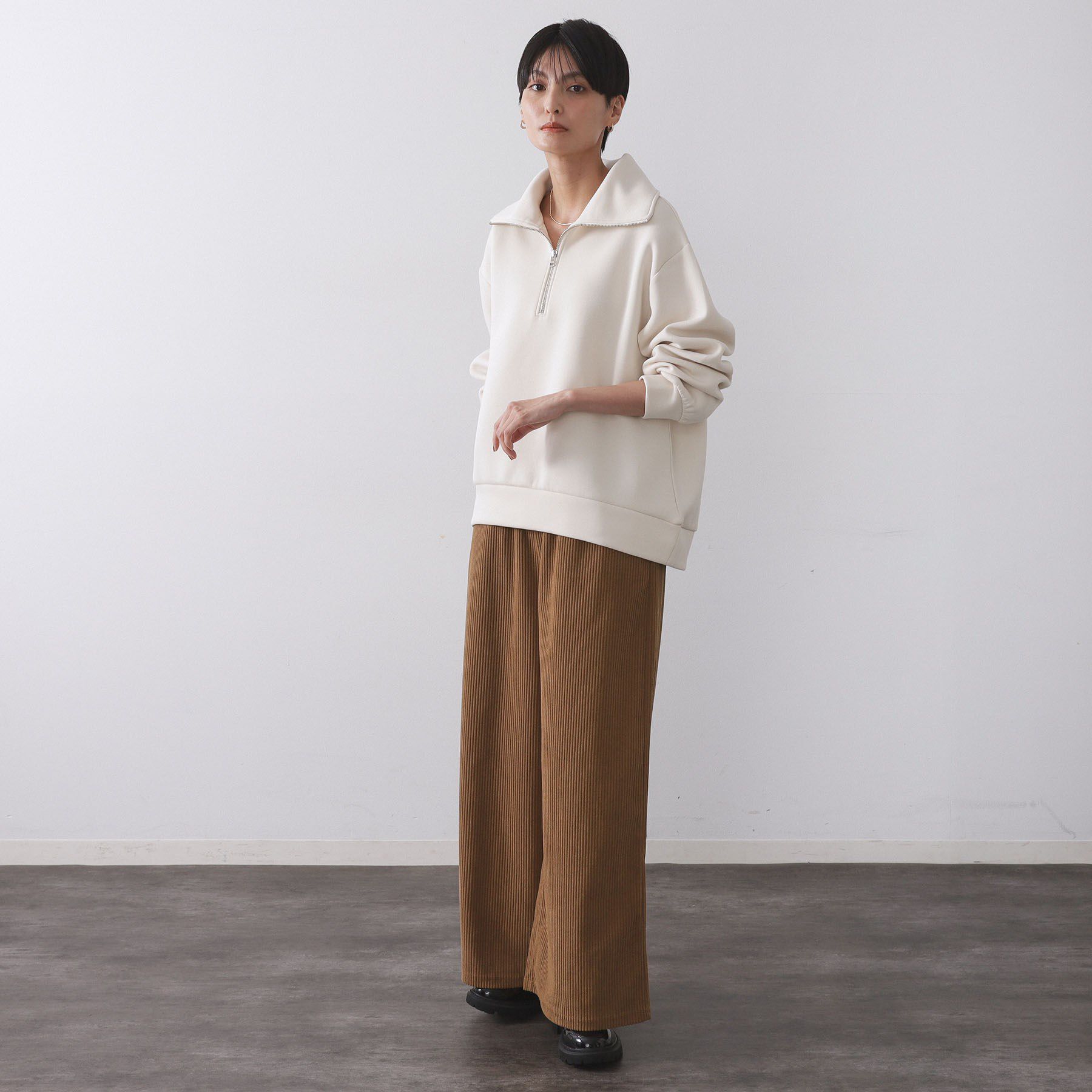 OPAQUE.CLIP「ハーフジップトップス/セットアップ対応可【洗濯機OK】」|Tシャツ・カットソー|