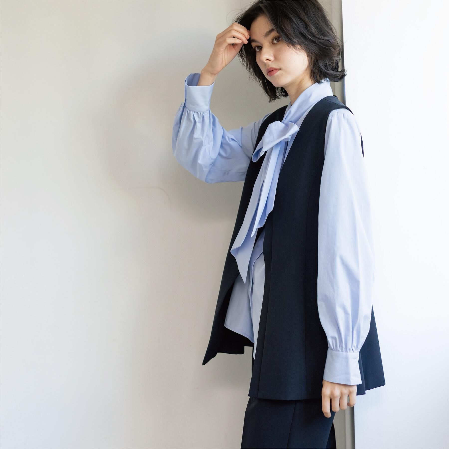 OPAQUE.CLIP「ペプラムジレ/セットアップ対応可【洗濯機OK】」|ベスト・ジレ|