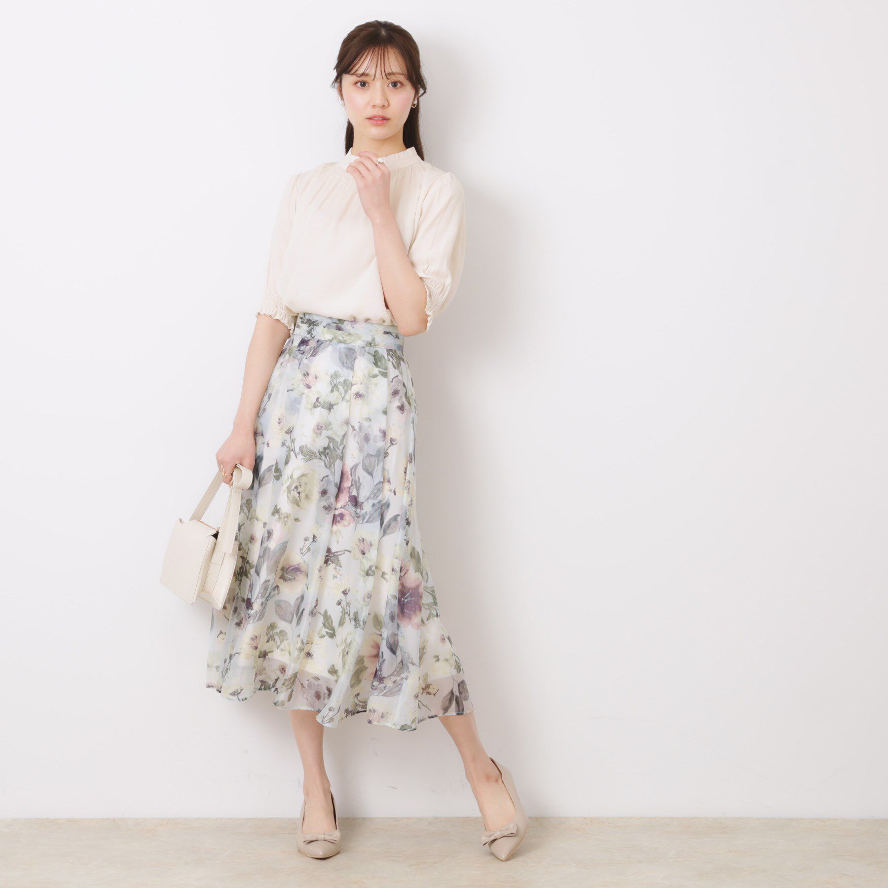 Couture broach「【SS～LLサイズ・二の腕カバー・通勤】RTピケシャーリングブラウス」|シャツ・ブラウス|