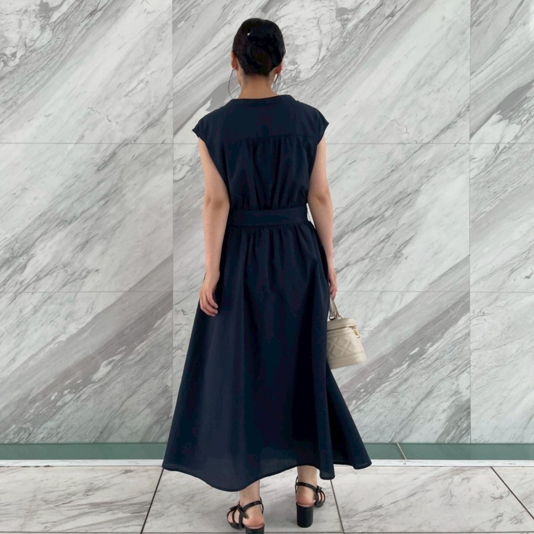 Couture broach「【ドライタッチ・しわになりにくい・通勤】麻調シャツワンピース」|ワンピース|