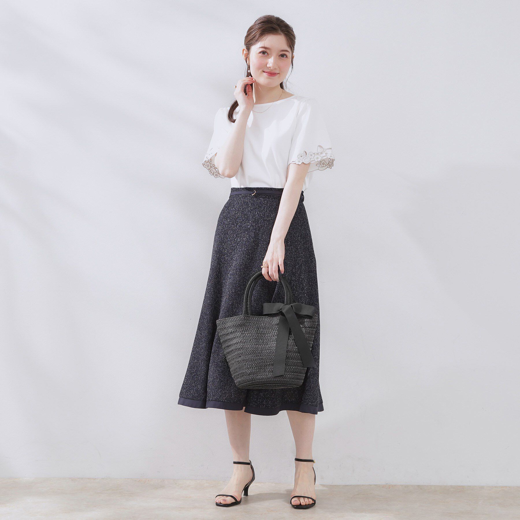 Couture broach「リボンディティールかごトートバッグ」|トートバッグ|