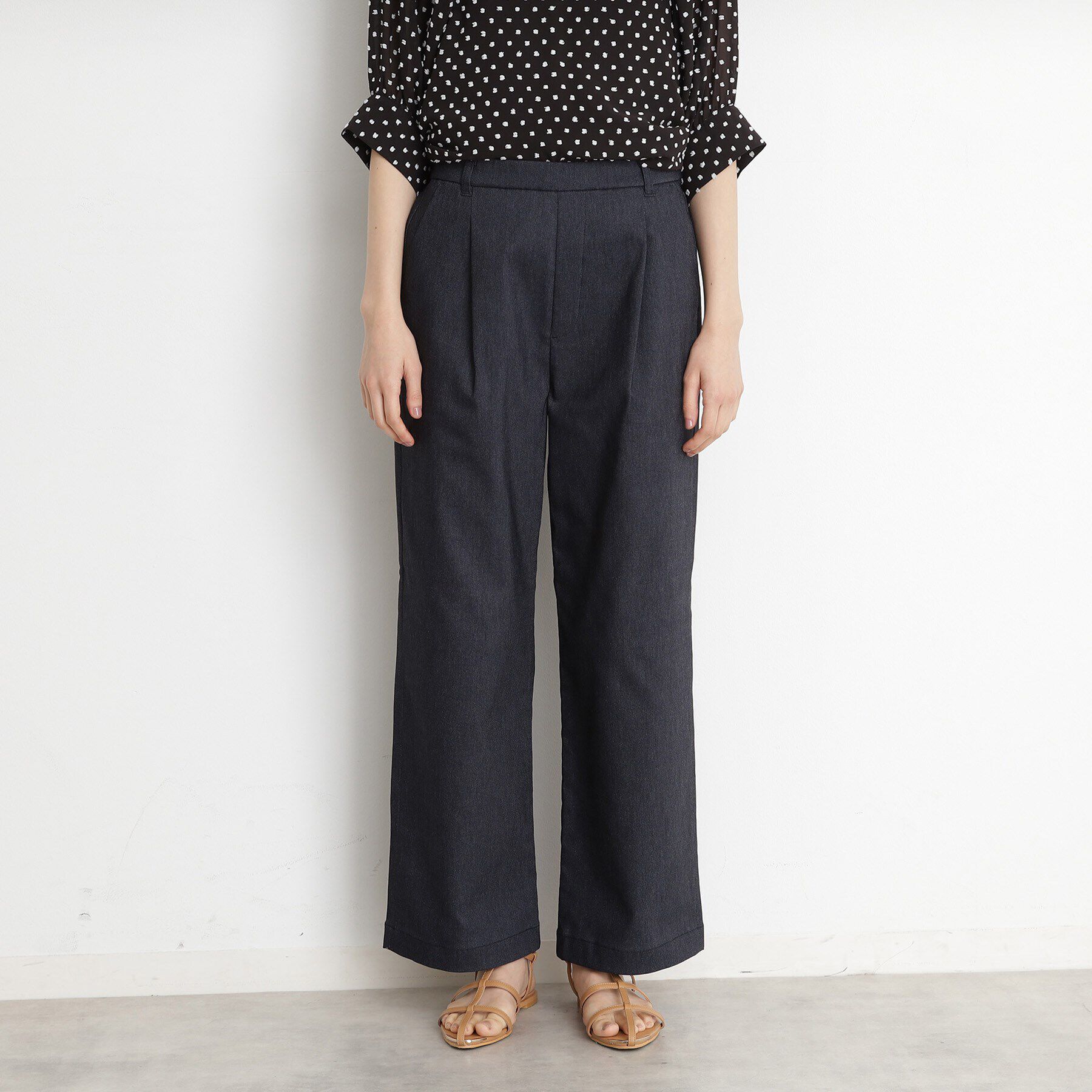 THE SHOP TK「ハイパーストレッチワイドパンツ【洗える】」|その他|