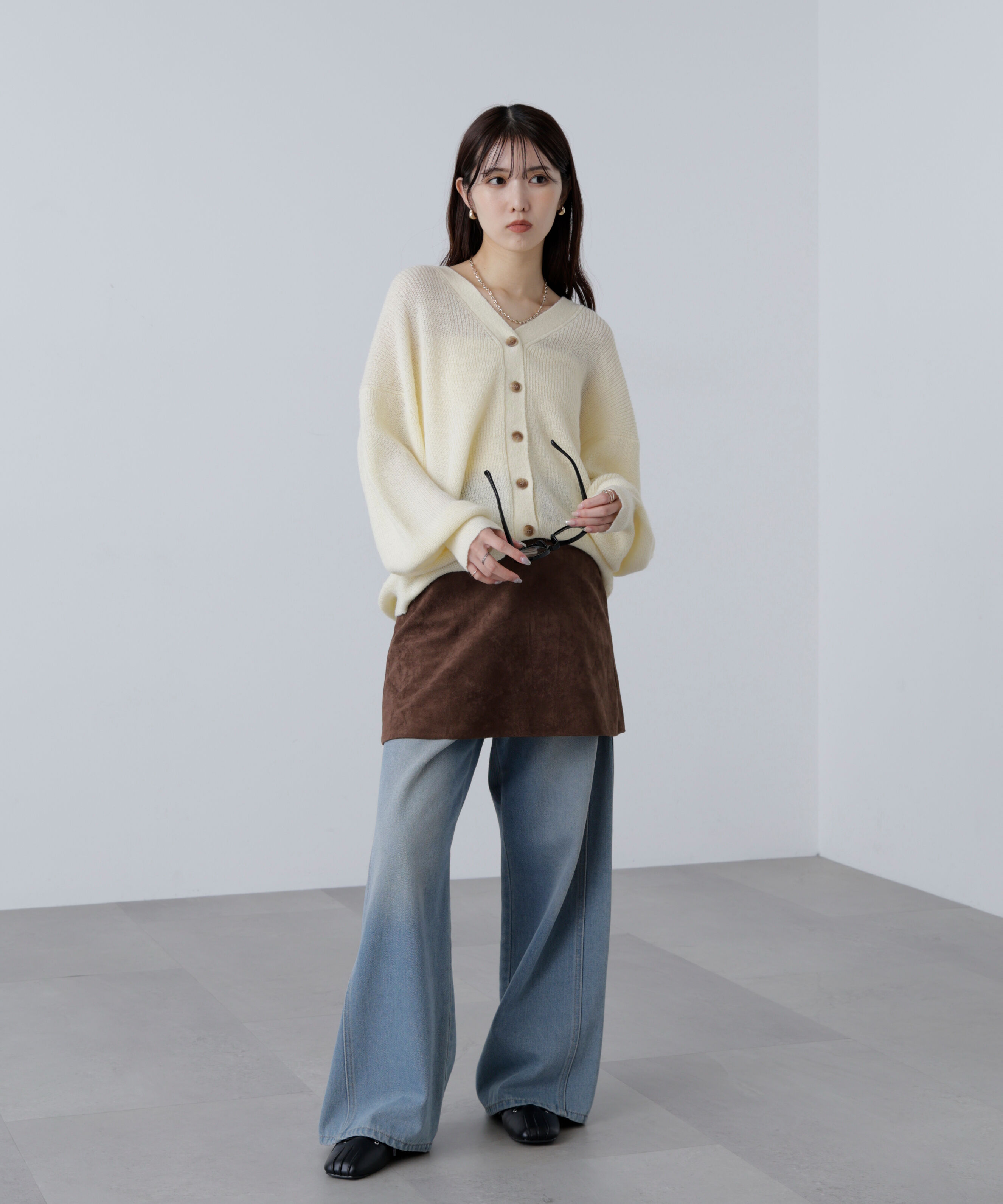  「フェイクスウェードポケットミニスカート」|スカート|