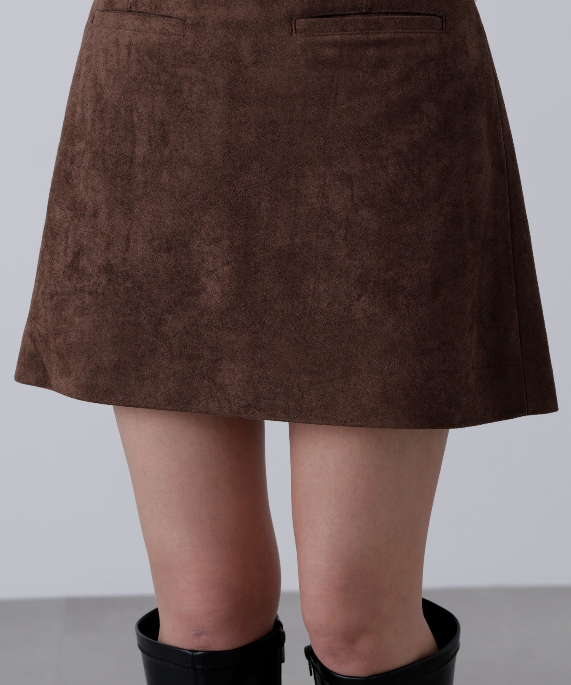  「フェイクスウェードポケットミニスカート」|スカート|