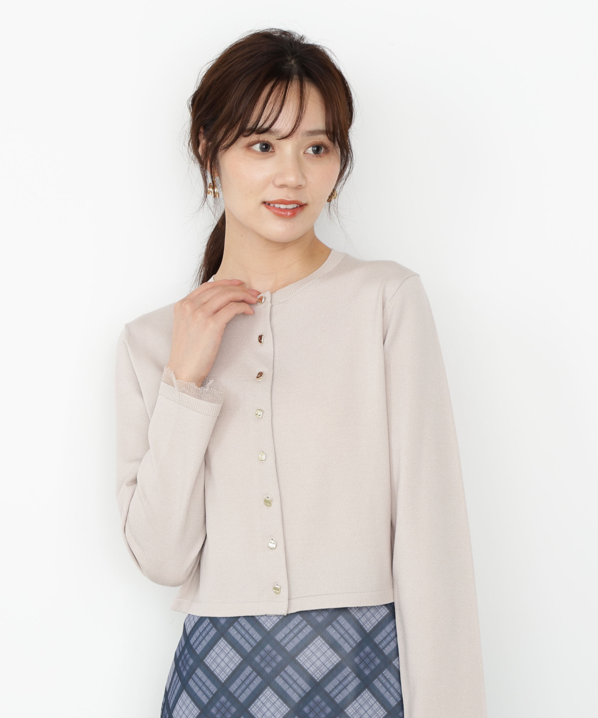 PROPORTION BODY DRESSING「＜ハンドウォッシャブル＞ゴールド釦カーディガン 25AW」|カーディガン|