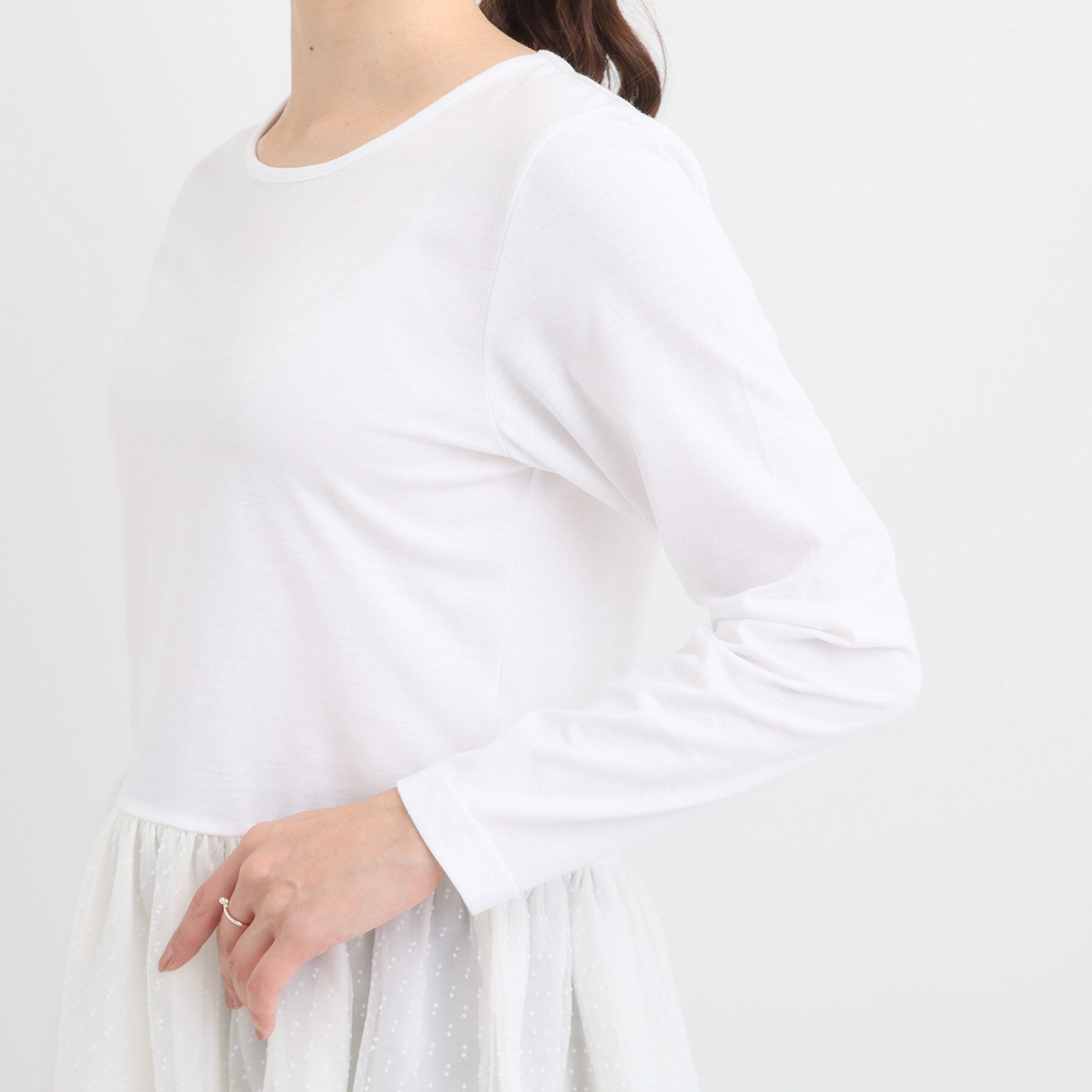 SHOO･LA･RUE「裾フリルレイヤードトップス」|Tシャツ・カットソー|