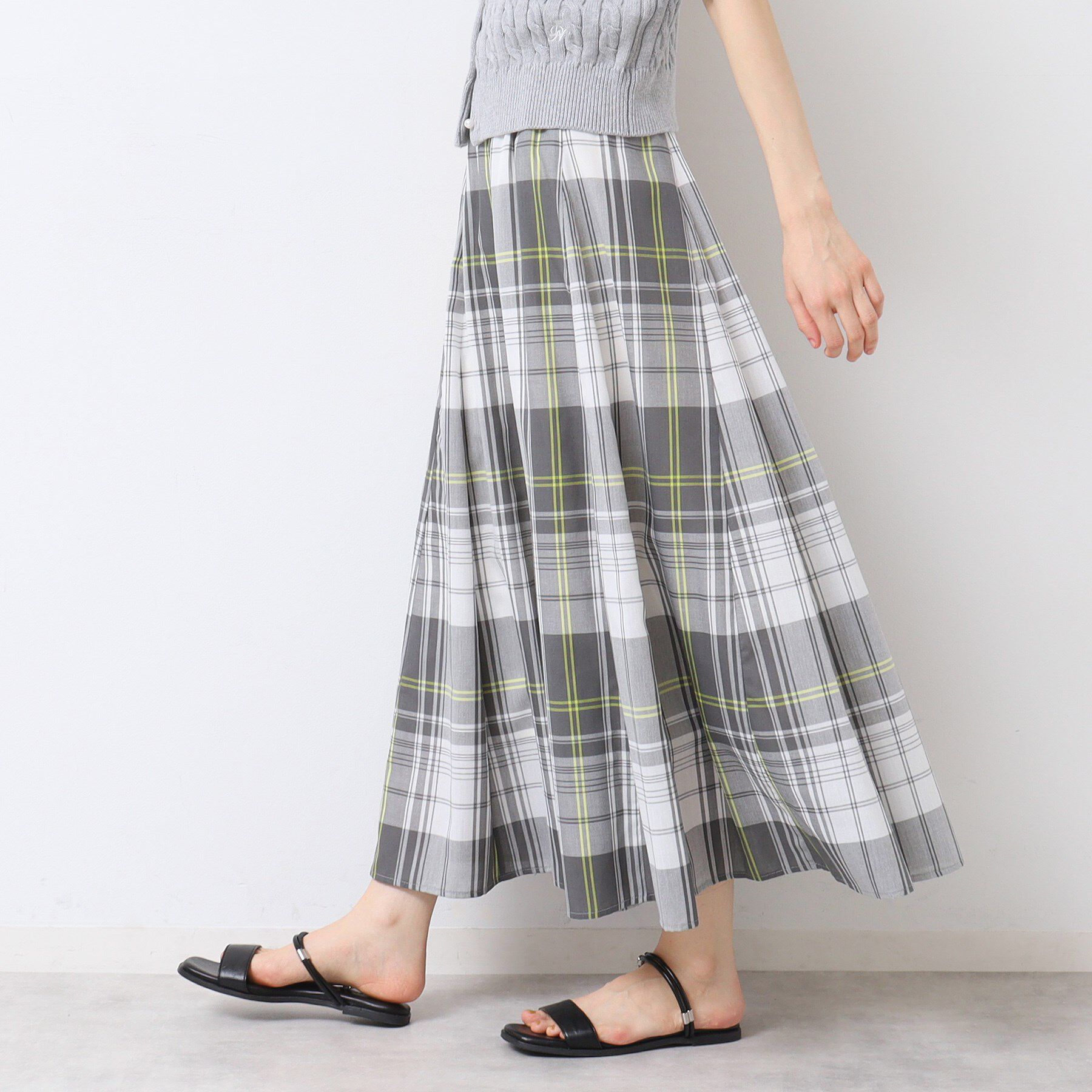 Dessin「【ウエストゴム・洗える】映えチェック柄スカート（XS～L）」|スカート|