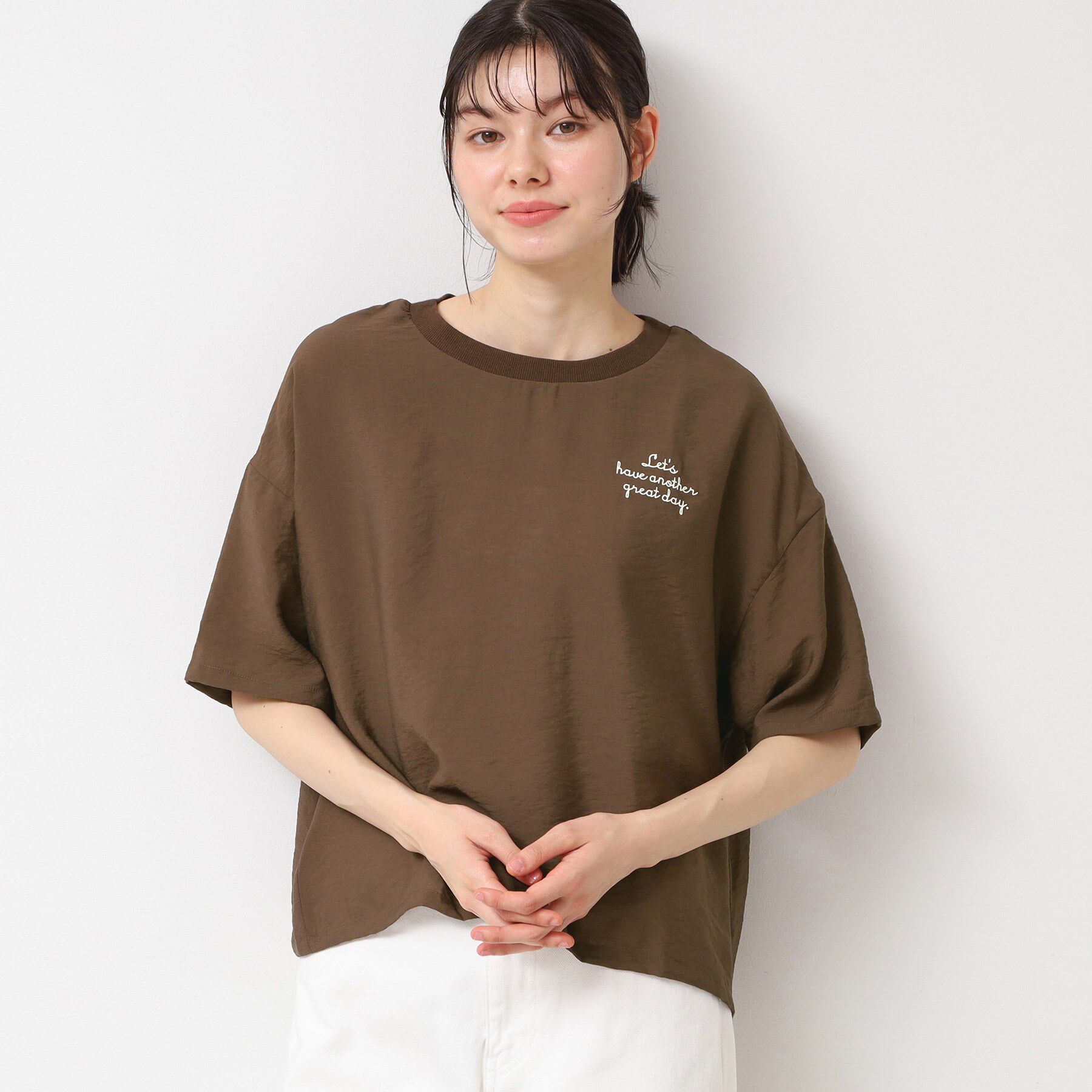 Dessin「【洗える・4サイズ展開】ロゴ入りブラウス（XS～L）」|シャツ・ブラウス|