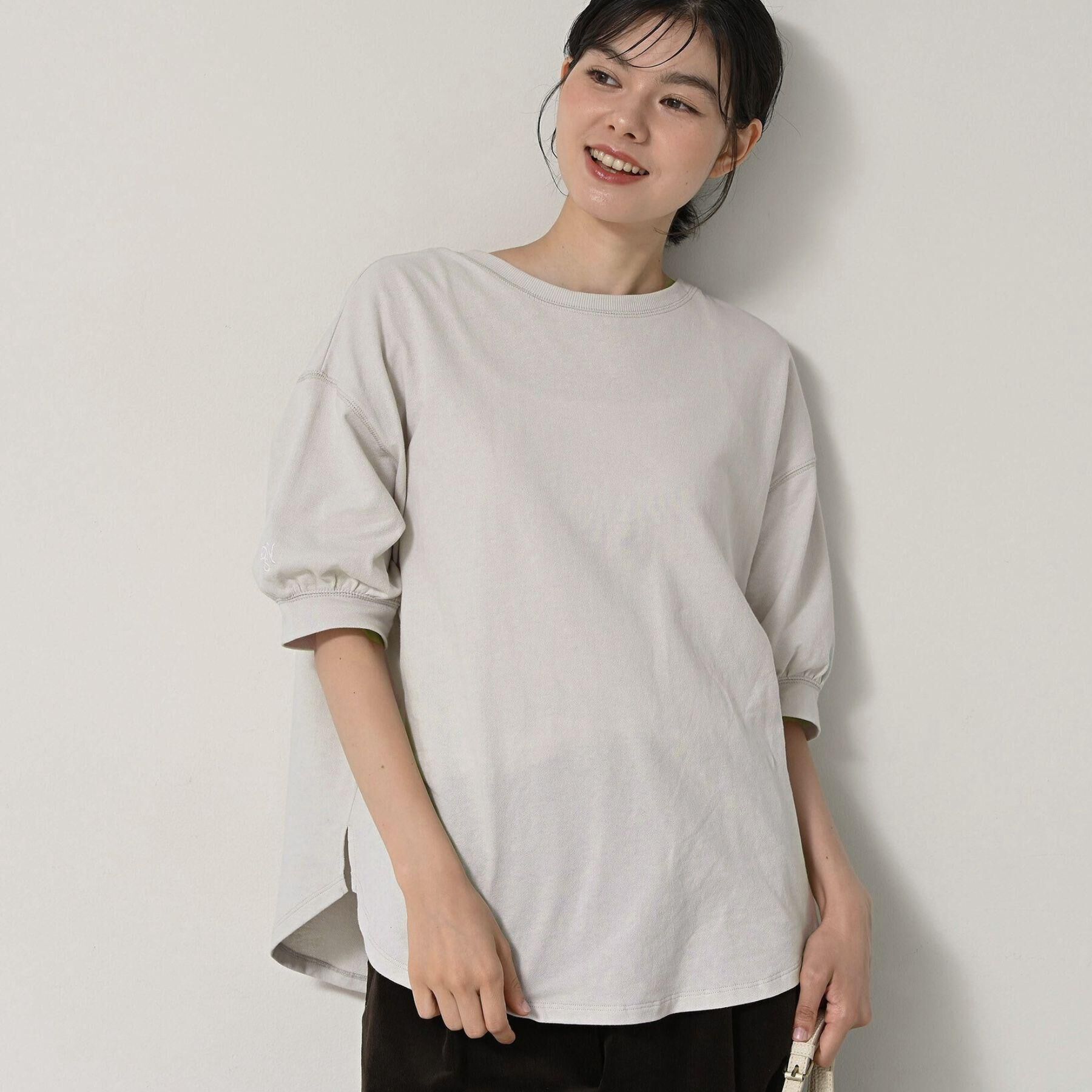 Dessin「【360度可愛い/前後2WAY/洗える】ライトコットンヘンリーカットソー」|Tシャツ・カットソー|グレージュ(050)