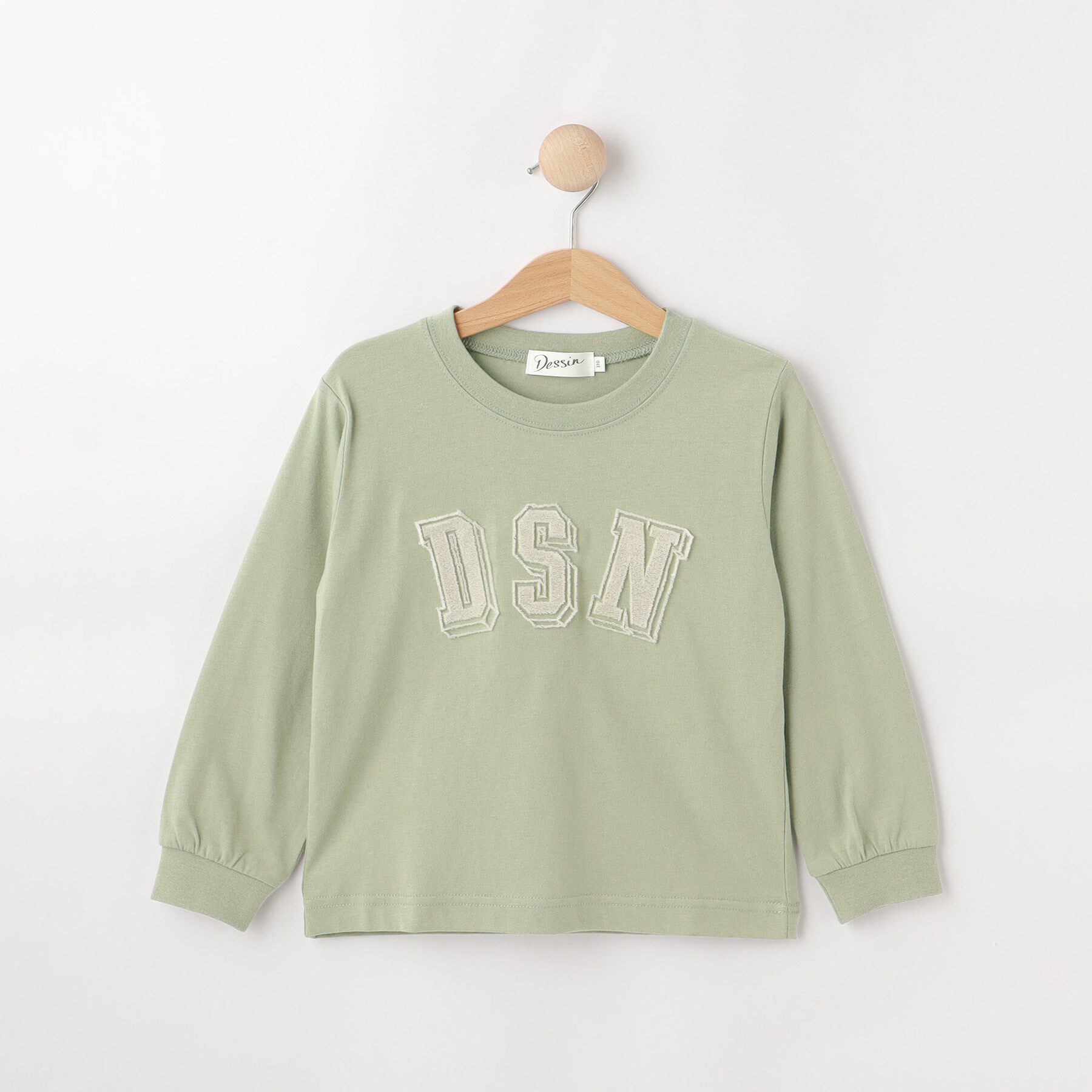 Dessin「【リンクコーデ/洗える】ビッグロゴロンT」|Tシャツ・カットソー|ライトグリーン(02