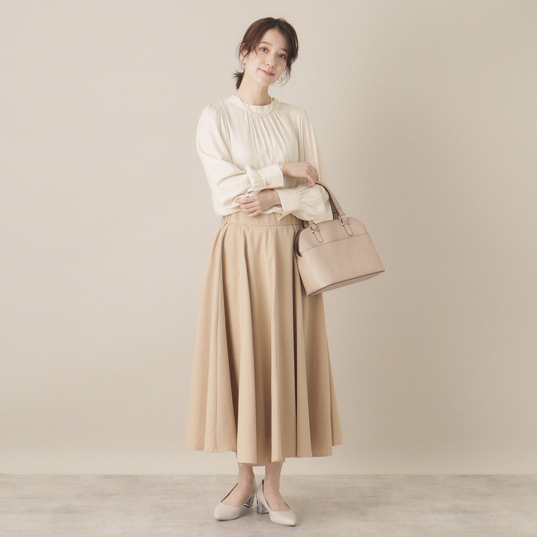 ITS&rsquo;DEMO「【通勤／手洗い可】サテンブラウス」|シャツ・ブラウス|