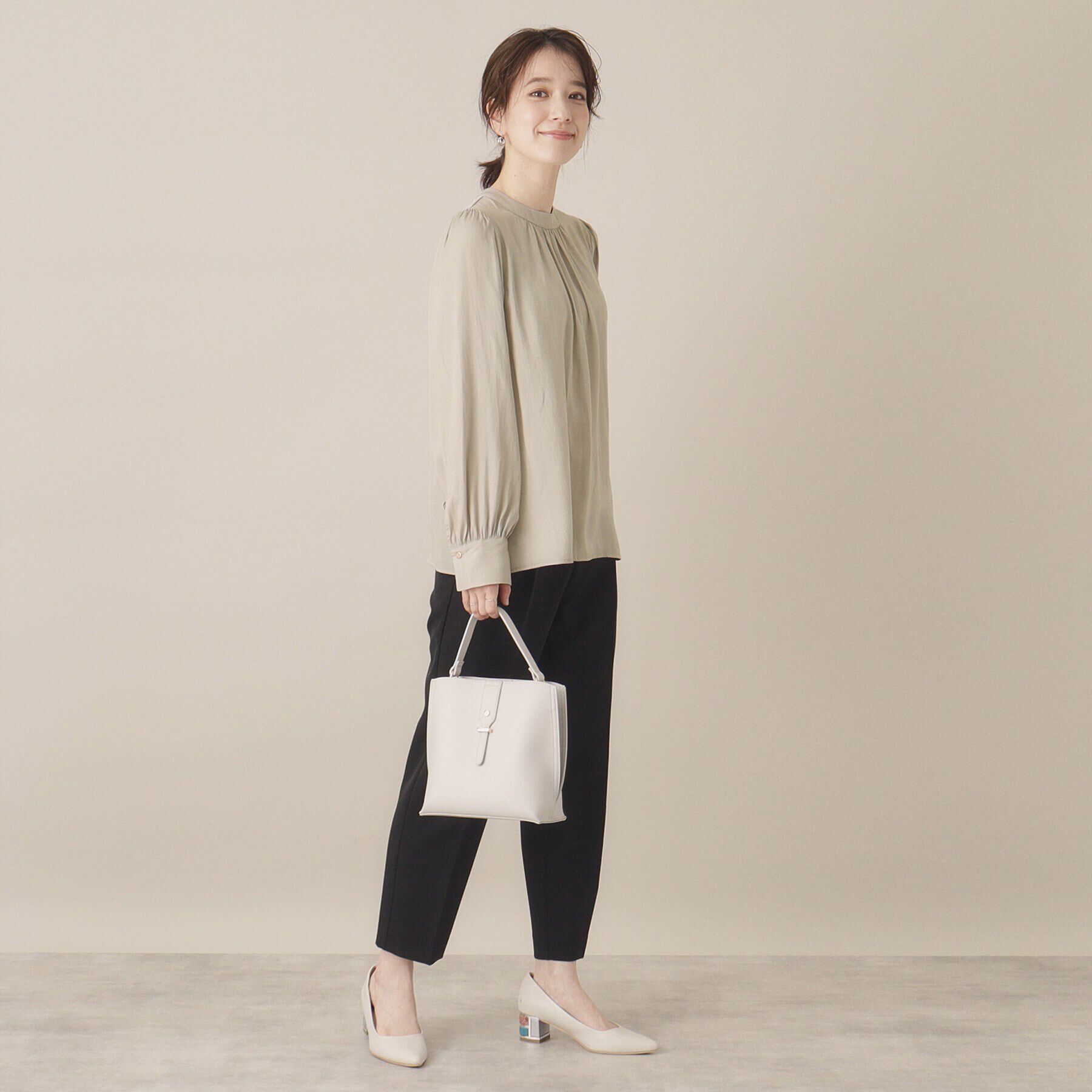 ITS&rsquo;DEMO「【通勤／手洗い可】サテンブラウス」|シャツ・ブラウス|