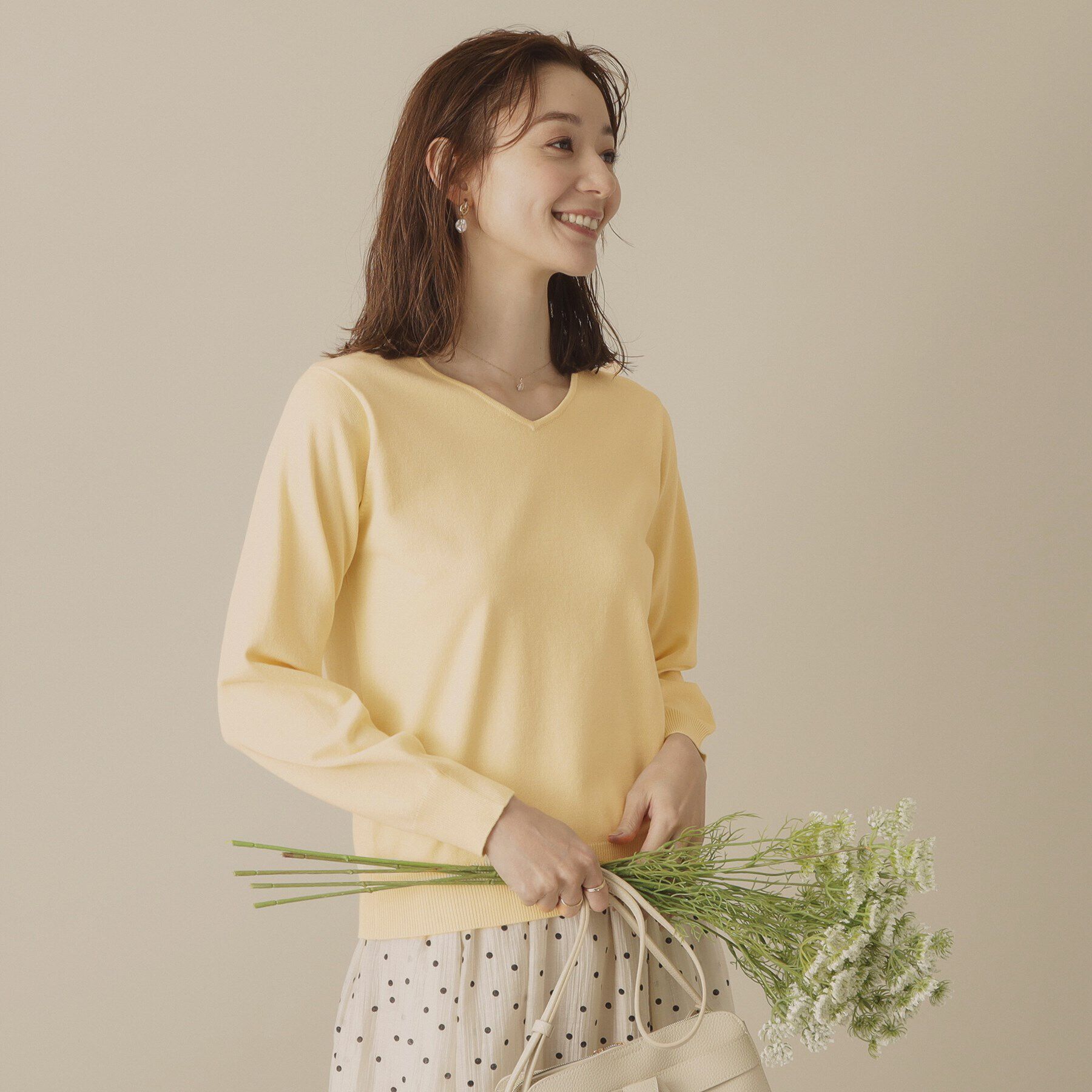 ITS&rsquo;DEMO「【アンチピリング／洗濯機OK】Vネックニット」|ニット・セーター|