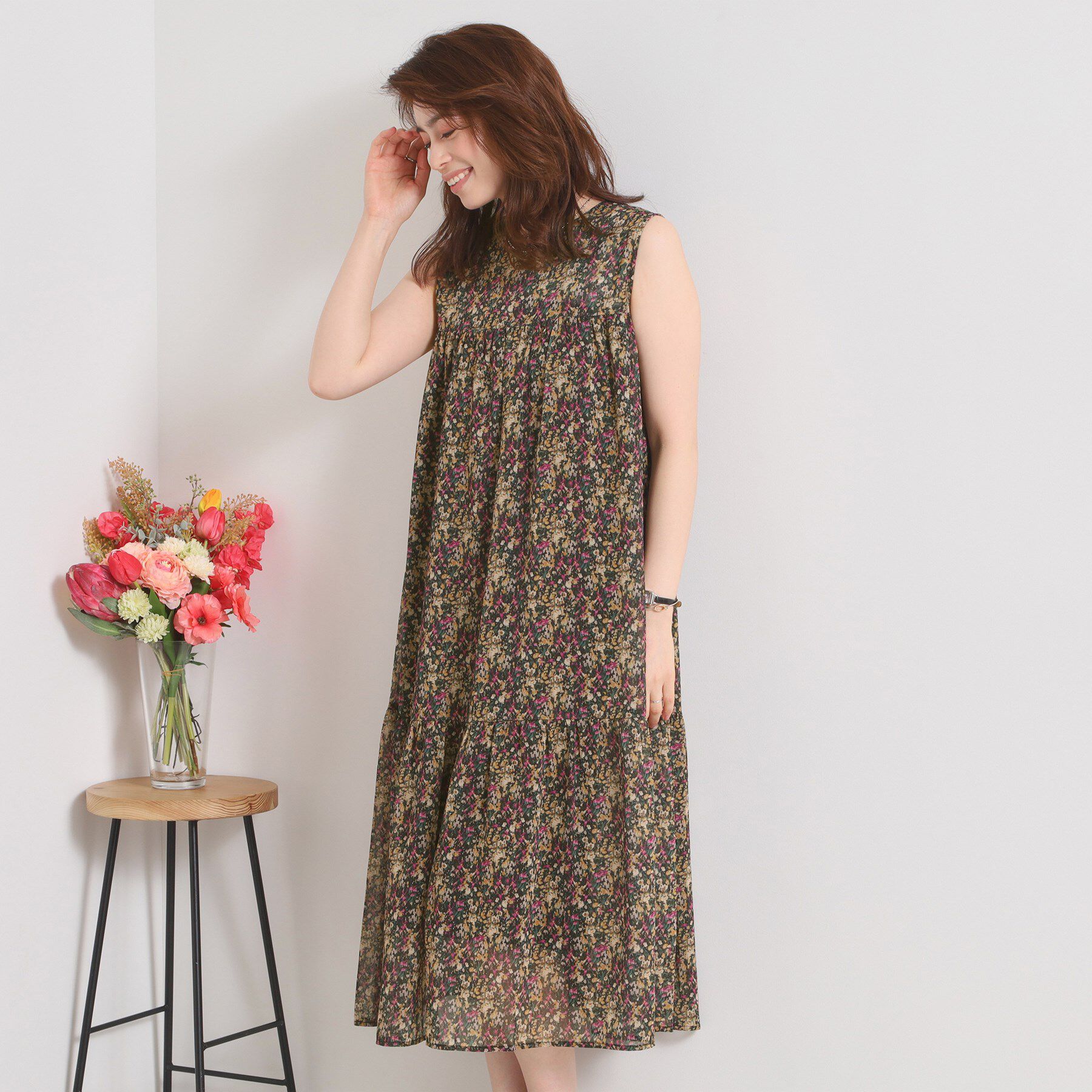 ITS&rsquo;DEMO「【洗濯機OK】マキシ丈ワンピース」|ワンピース|