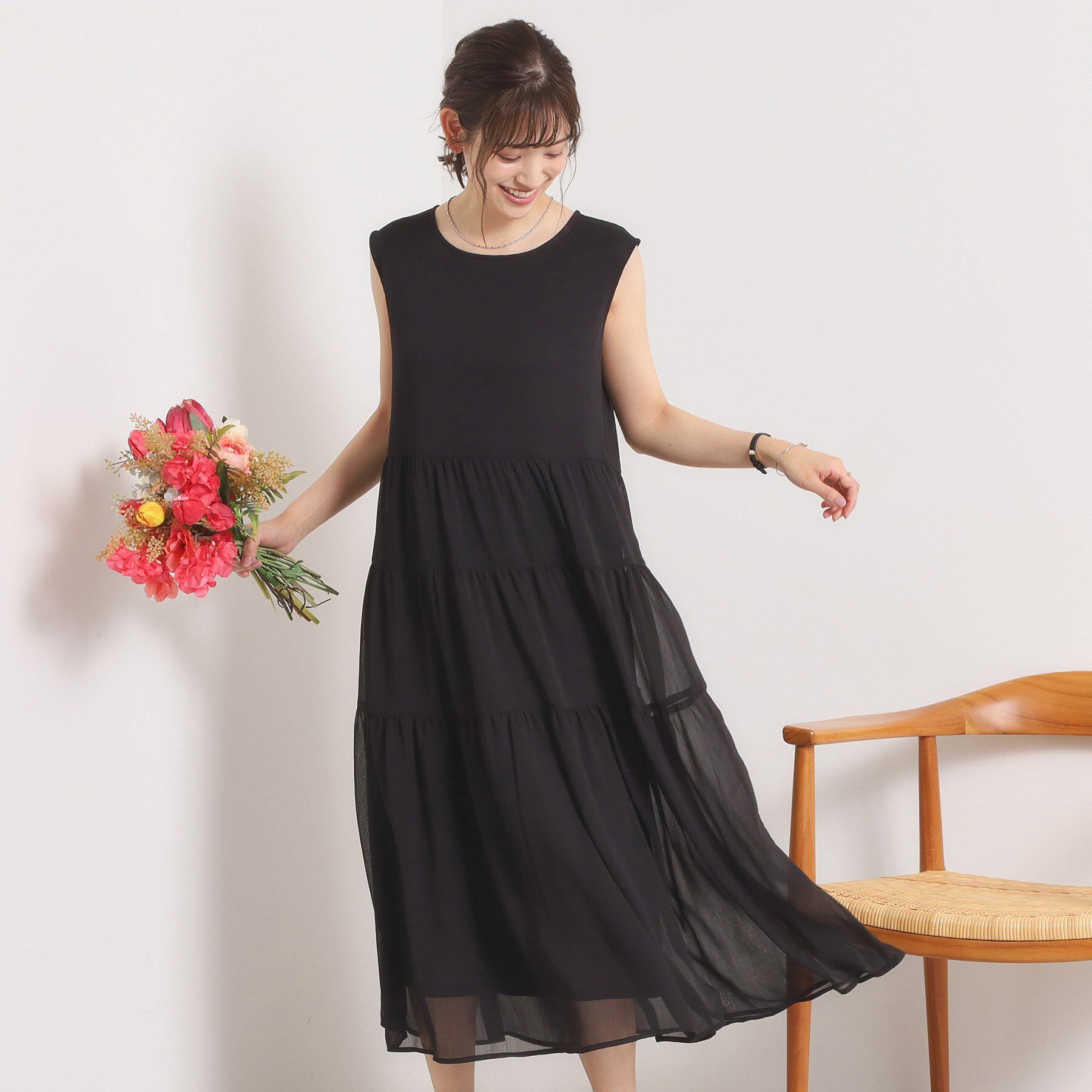 ITS&rsquo;DEMO「【手洗い可】楊柳マキシワンピース」|ワンピース|