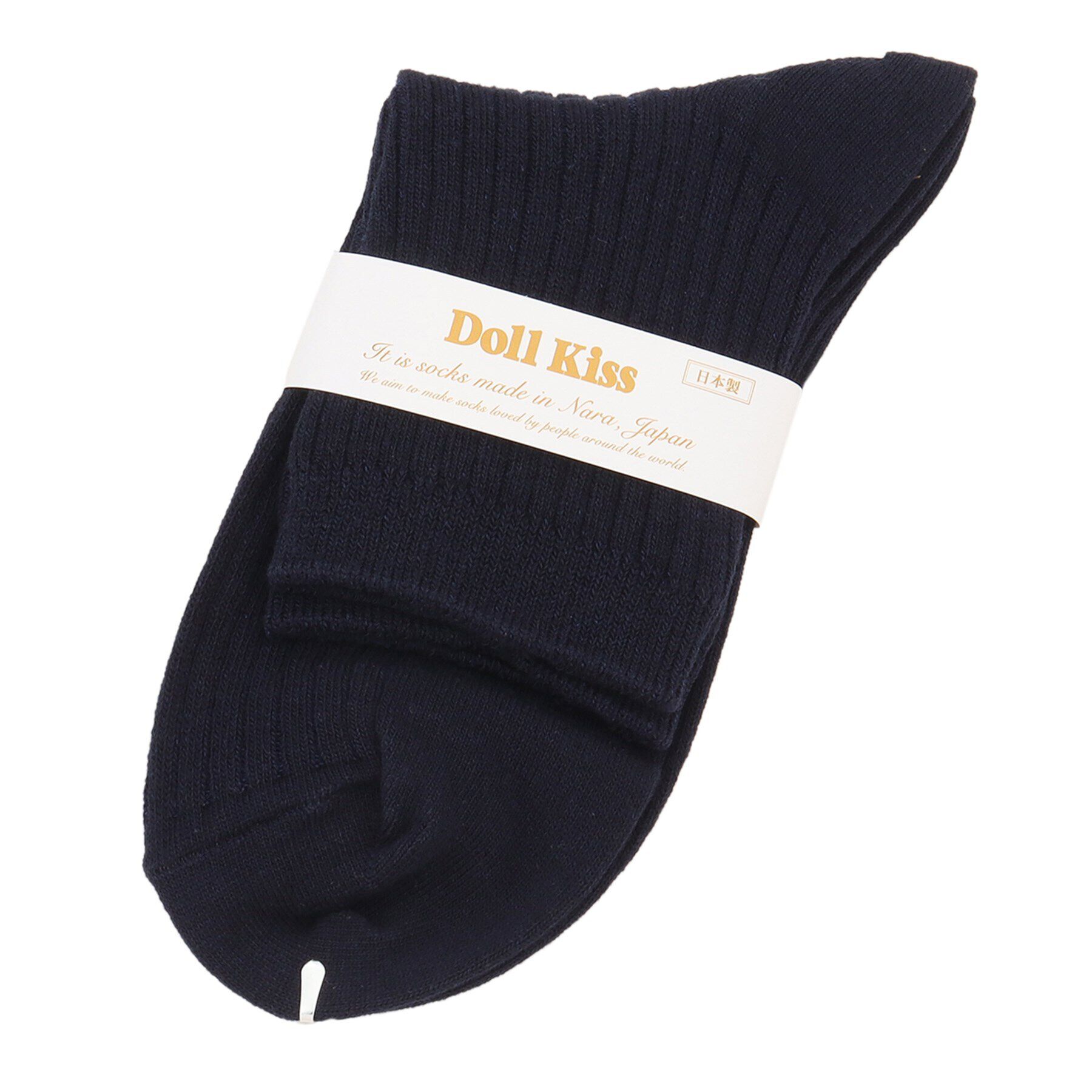 Doll Kiss「15色展開リブ無地クルーソックス　靴下」|ソックス|ﾈｲﾋﾞｰ(093)