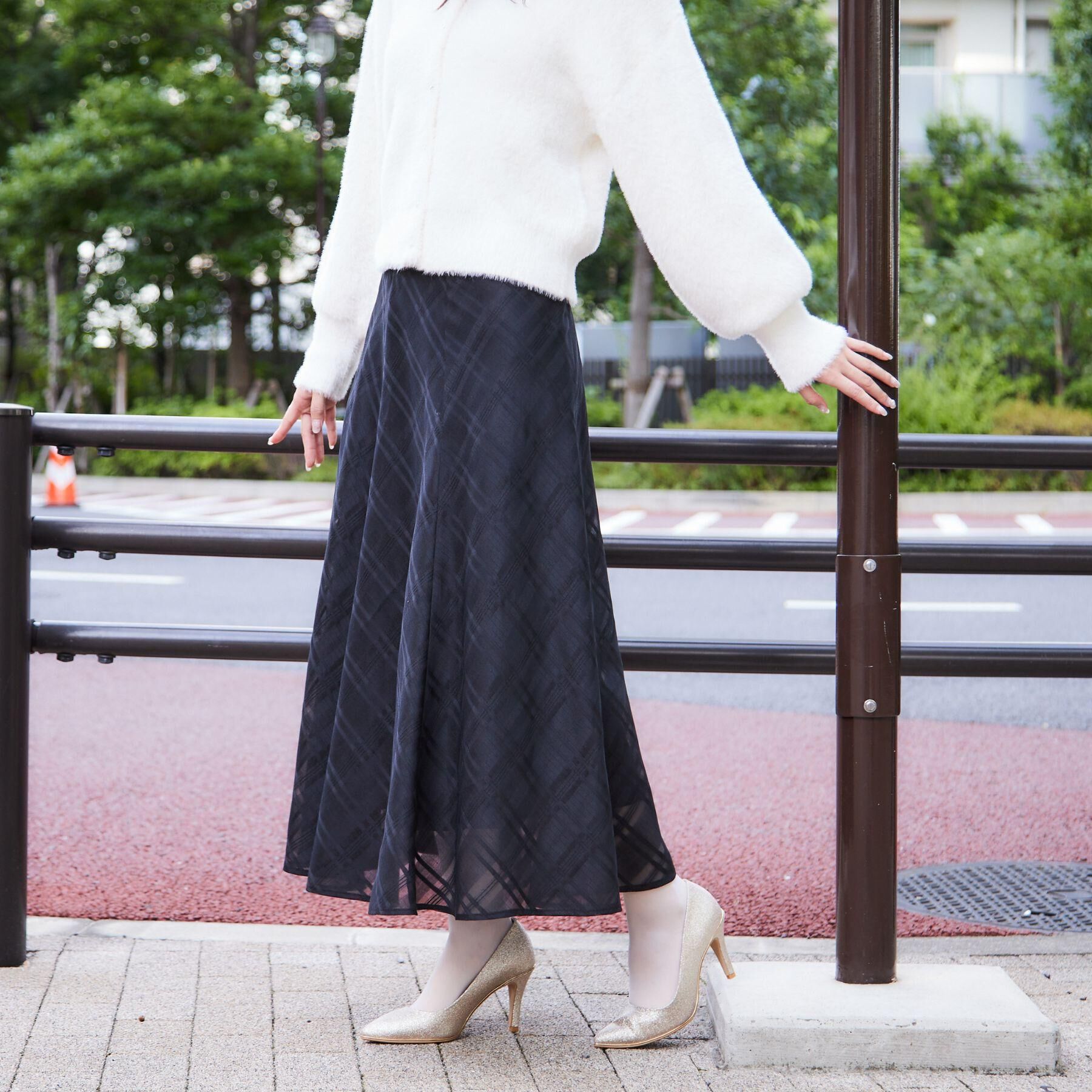 ESPERANZA「【12時間パンプス】約8.5㎝／ラメ素材　歩きやすくて疲れにくい」|パンプス|