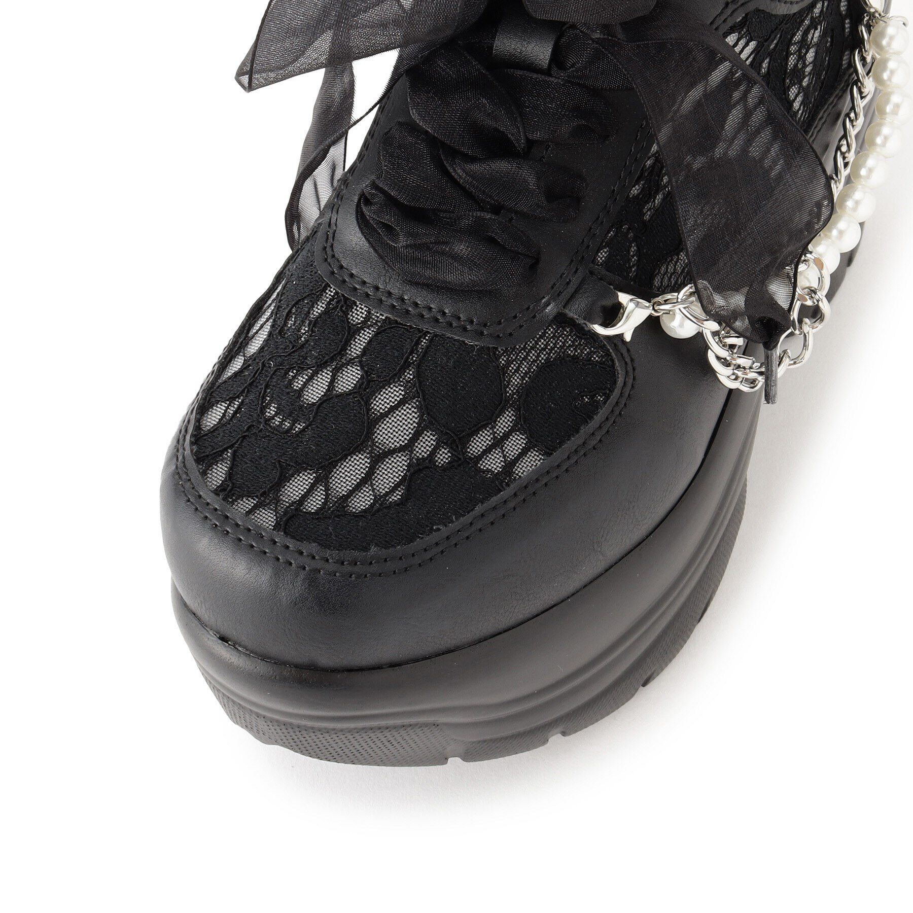 csT&P「厚底パール調チェ―ン付2WAYレーススニーカー」|スニーカー|