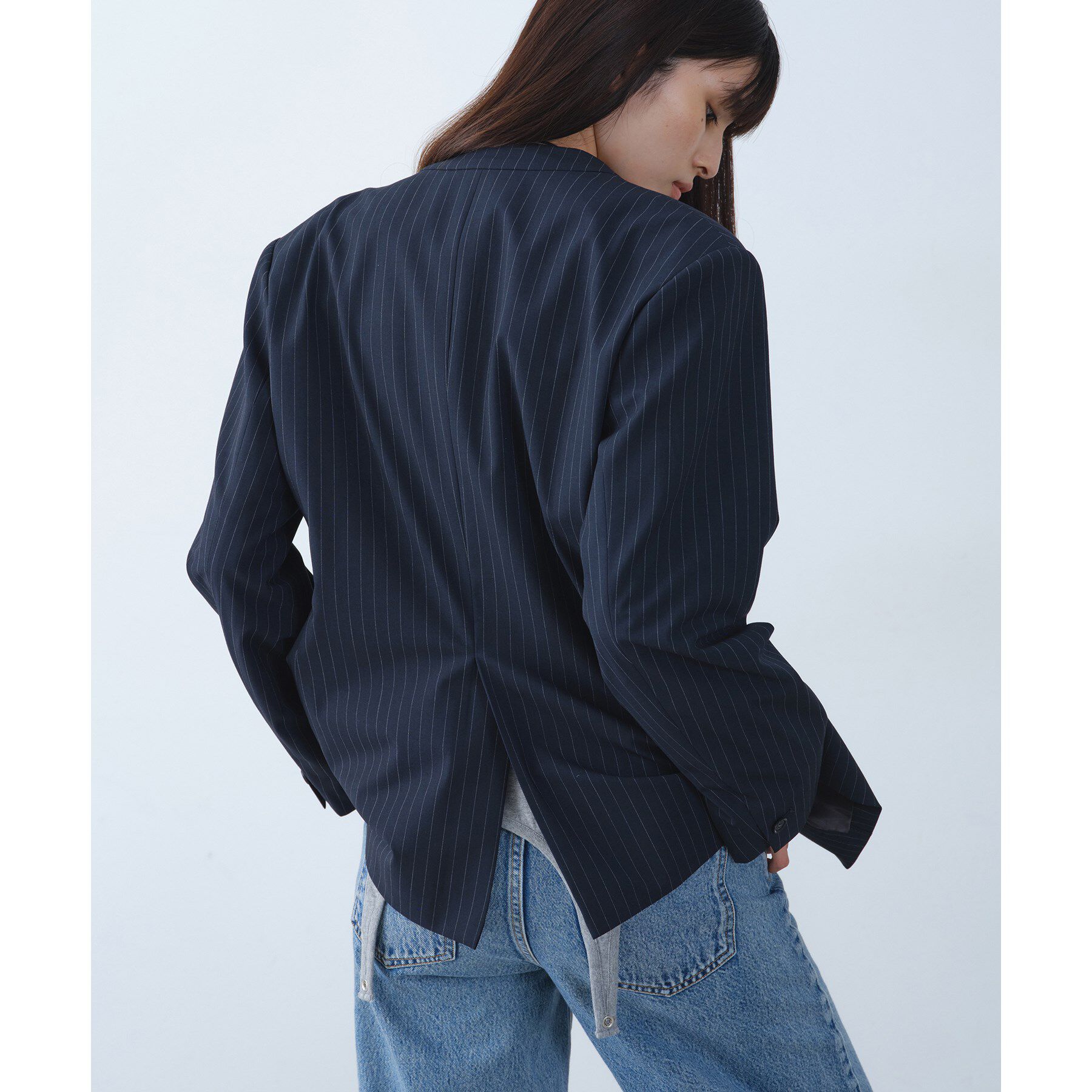 CODE A「tailored mood over jacket」|ノーカラージャケット|