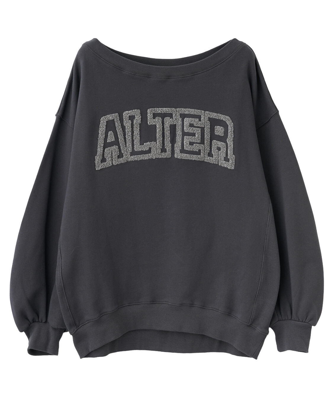 COCO DEAL「さがらグリッター刺繍ロゴスウェット」|スウェット・ジャージ|チャコール