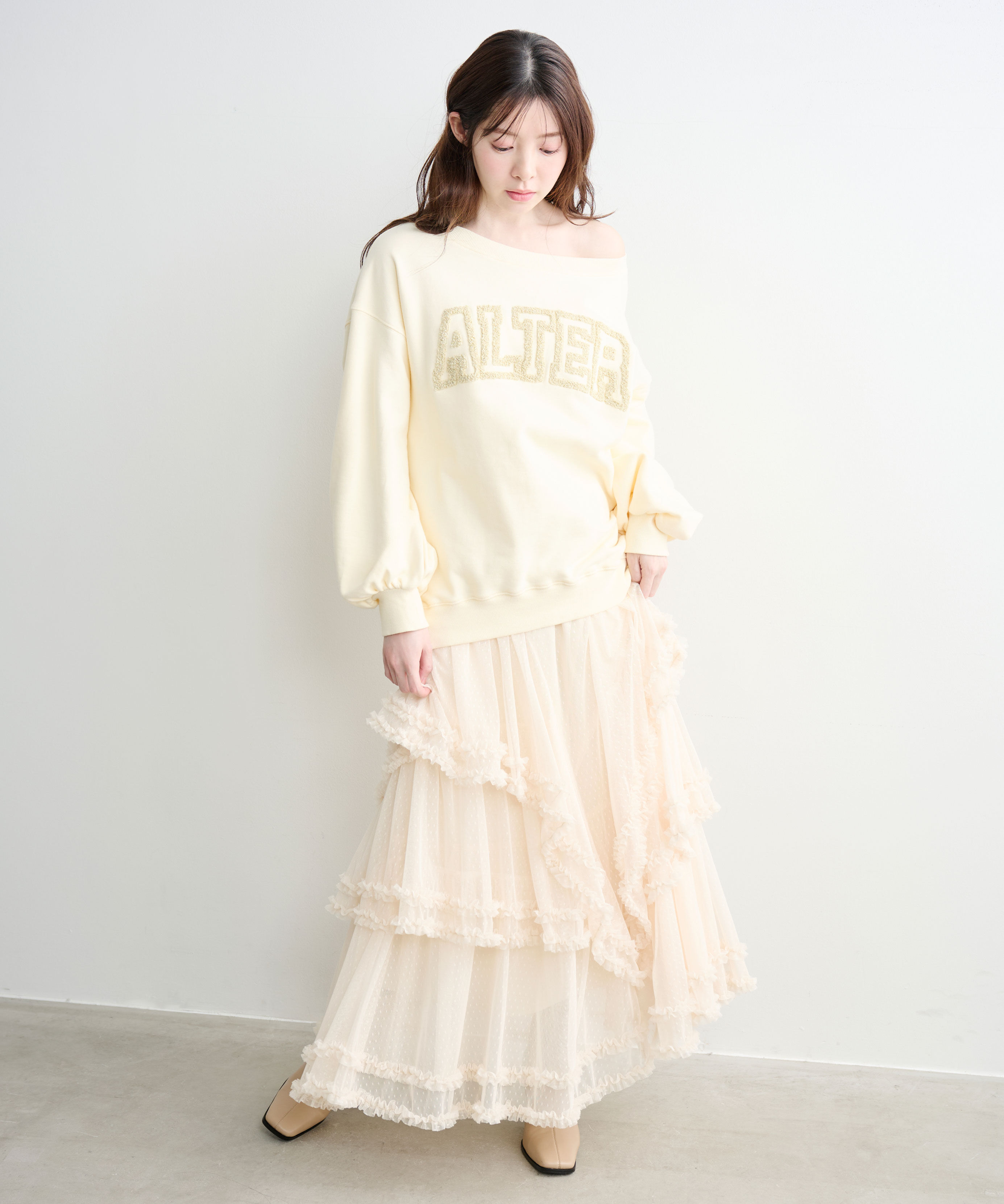 COCO DEAL「さがらグリッター刺繍ロゴスウェット」|スウェット・ジャージ|