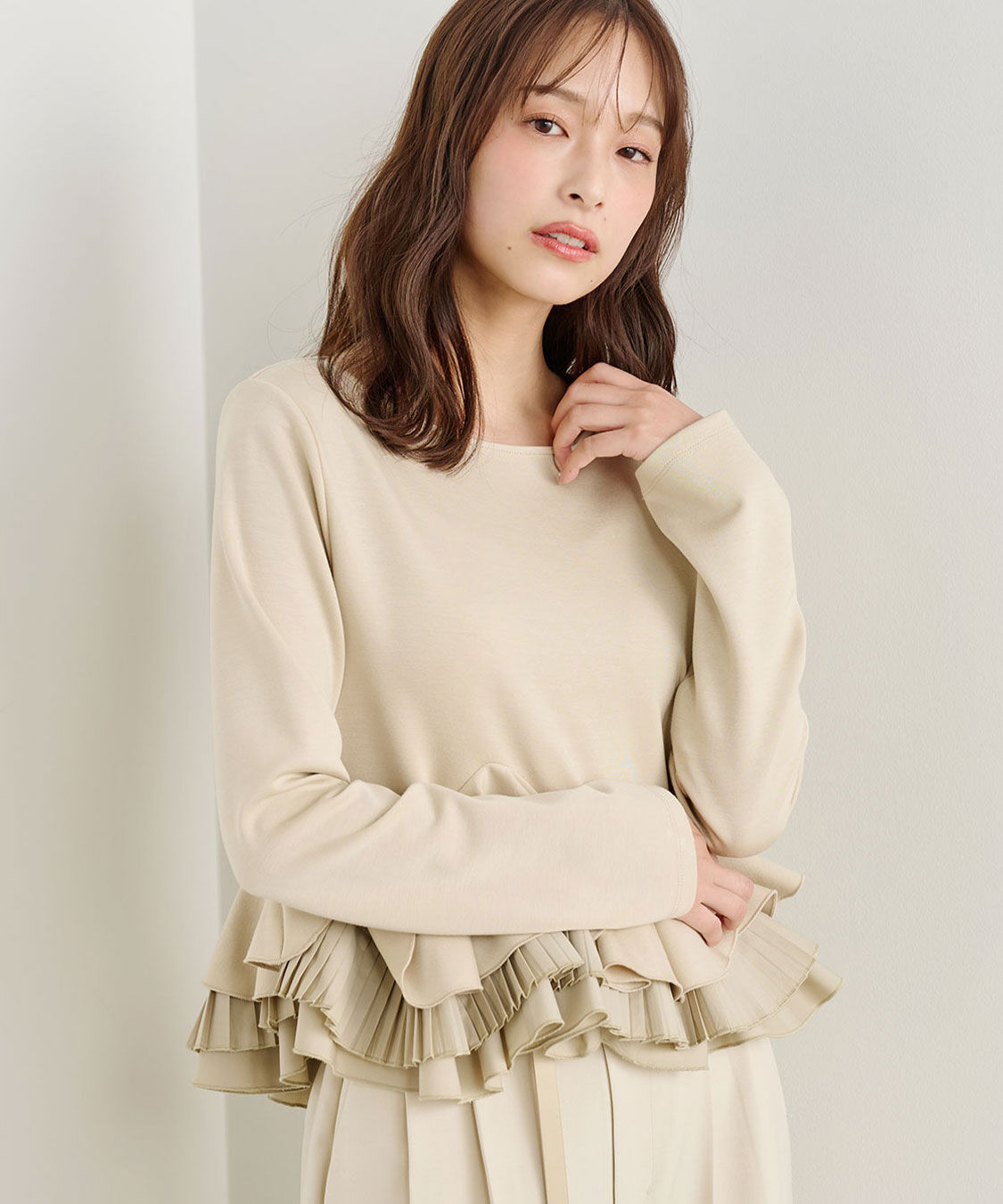 COCO DEAL「ランダムフリルペプラムトップス」|Tシャツ・カットソー|