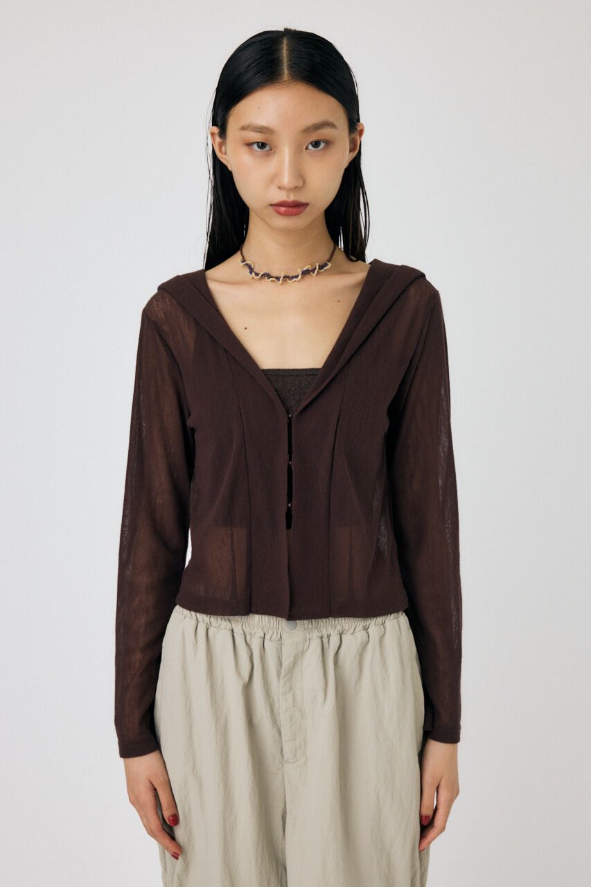 MOUSSY「SHEER CUT フーディ」|パーカー|