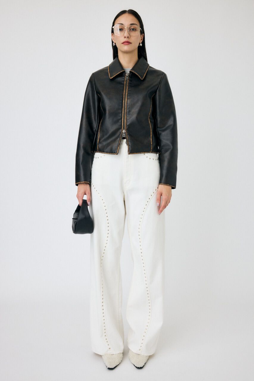 MOUSSY「FAUX LEATHER MINIMAL ジャケット」|その他|