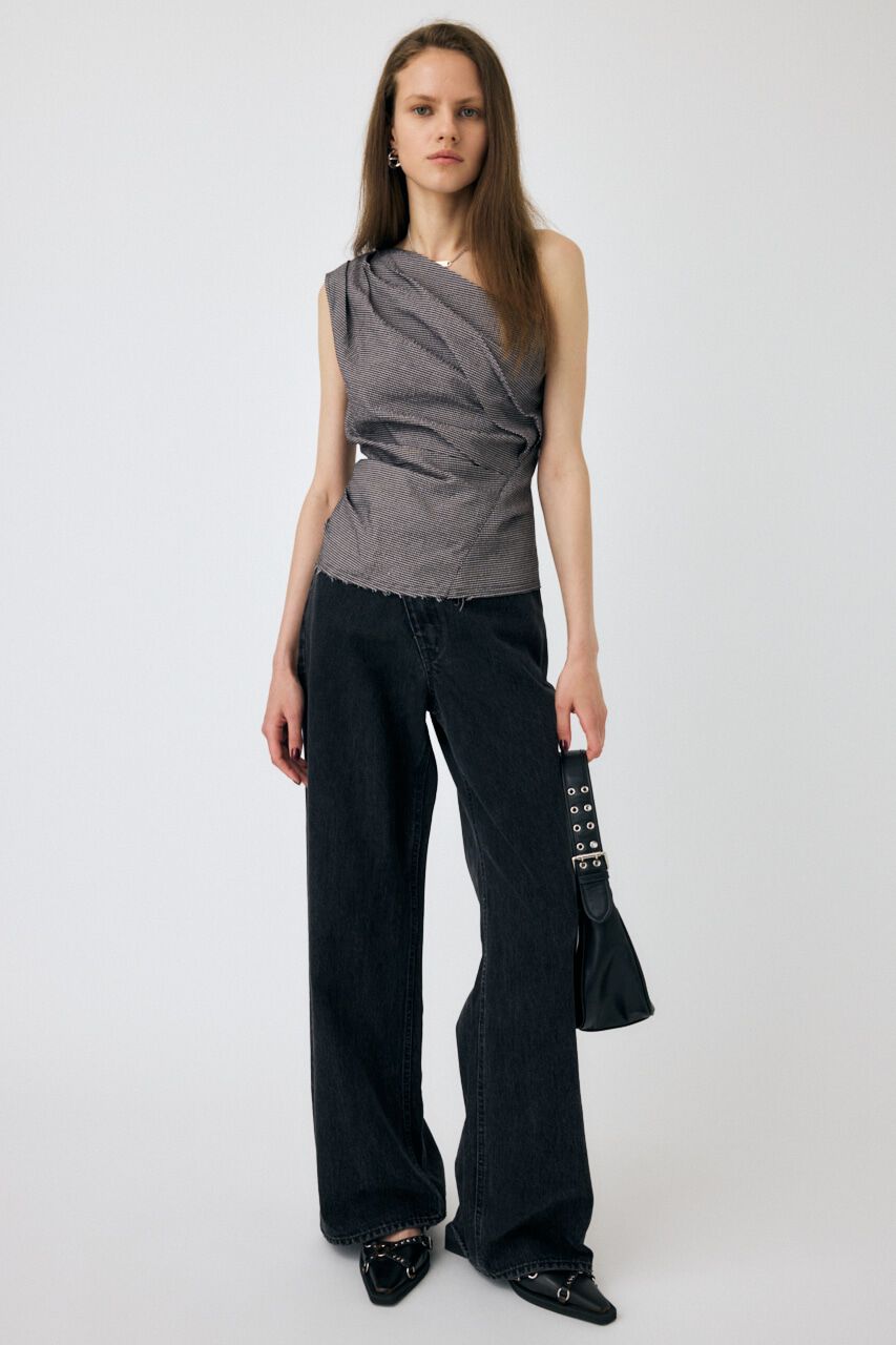 MOUSSY「PLAID ONE SHOULDER ブラウス」|その他|