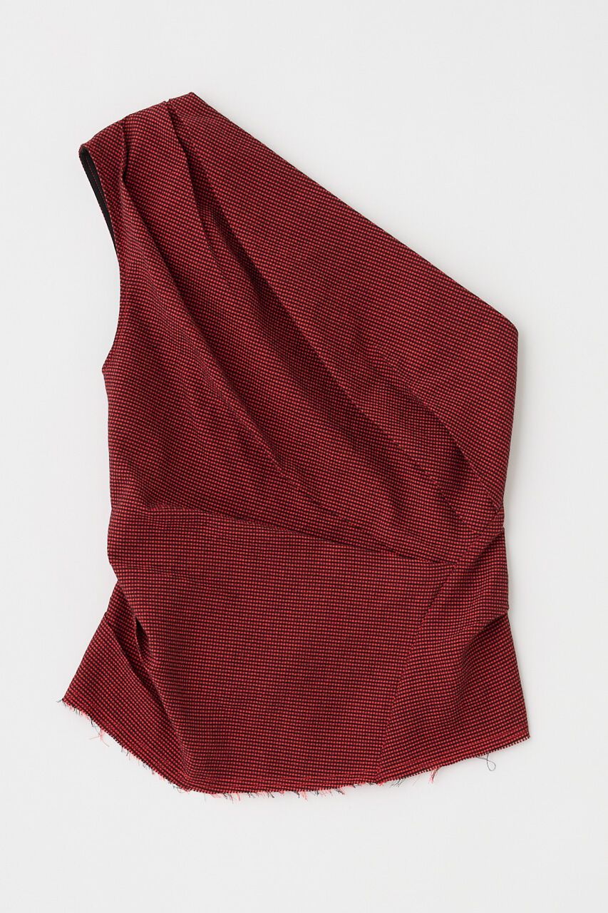 MOUSSY「PLAID ONE SHOULDER ブラウス」|その他|